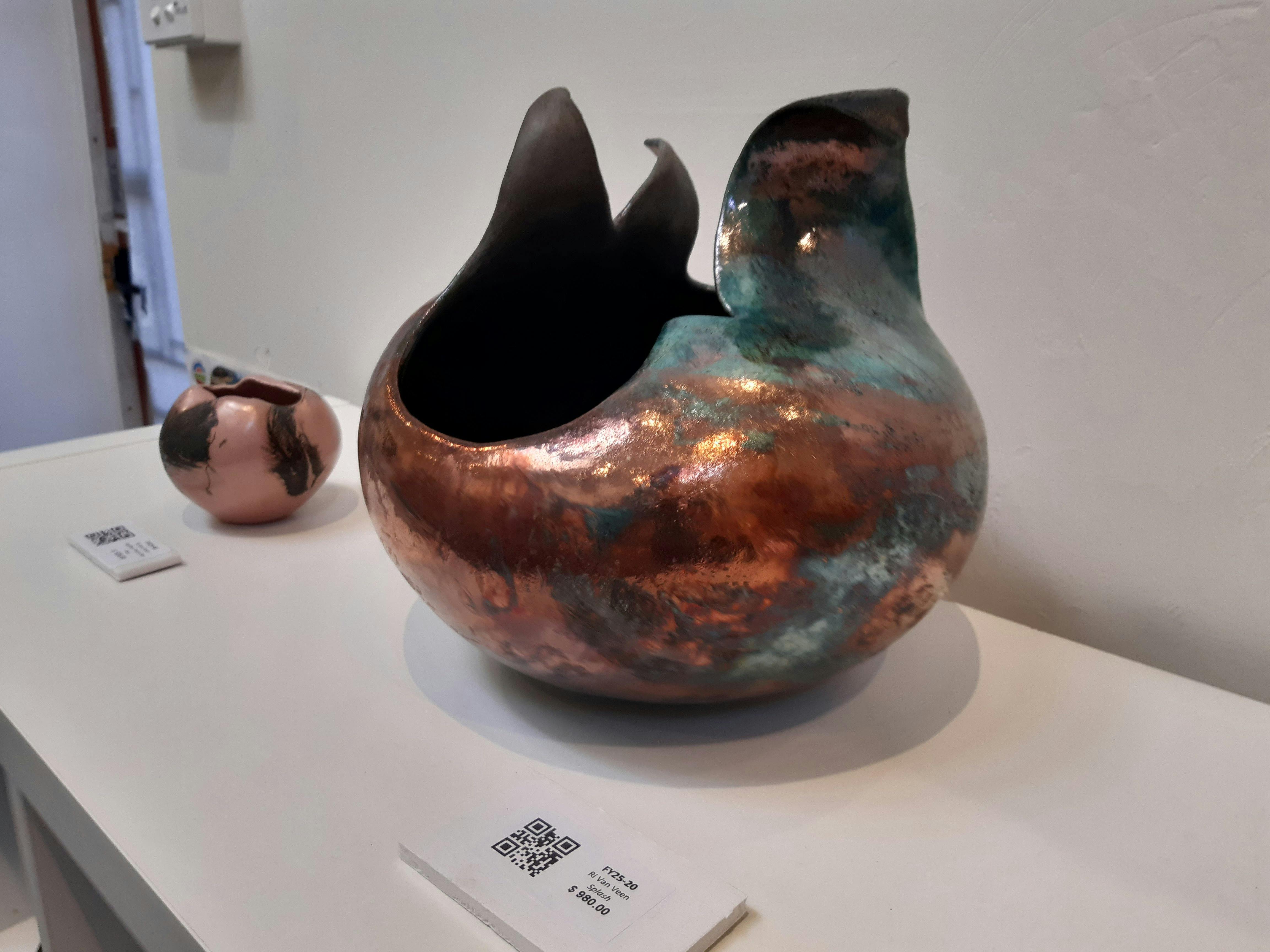 Colourful artwork on display