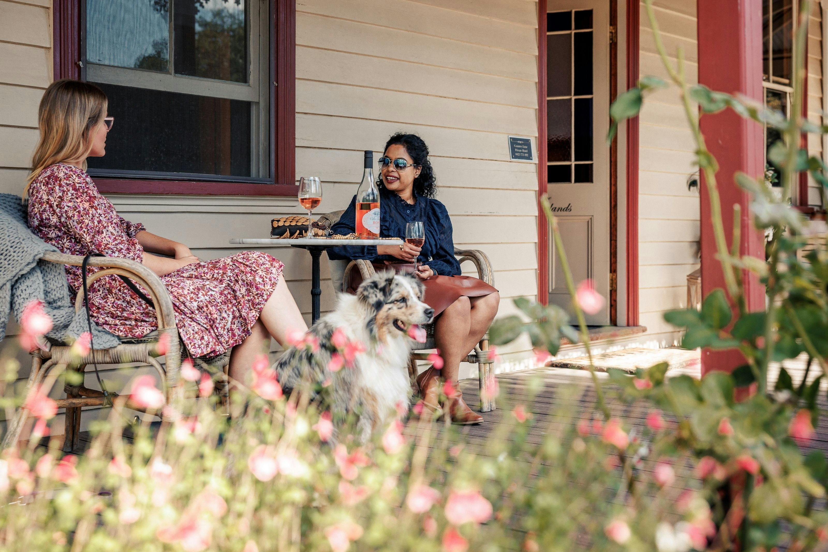 Relaxing outdoor seating