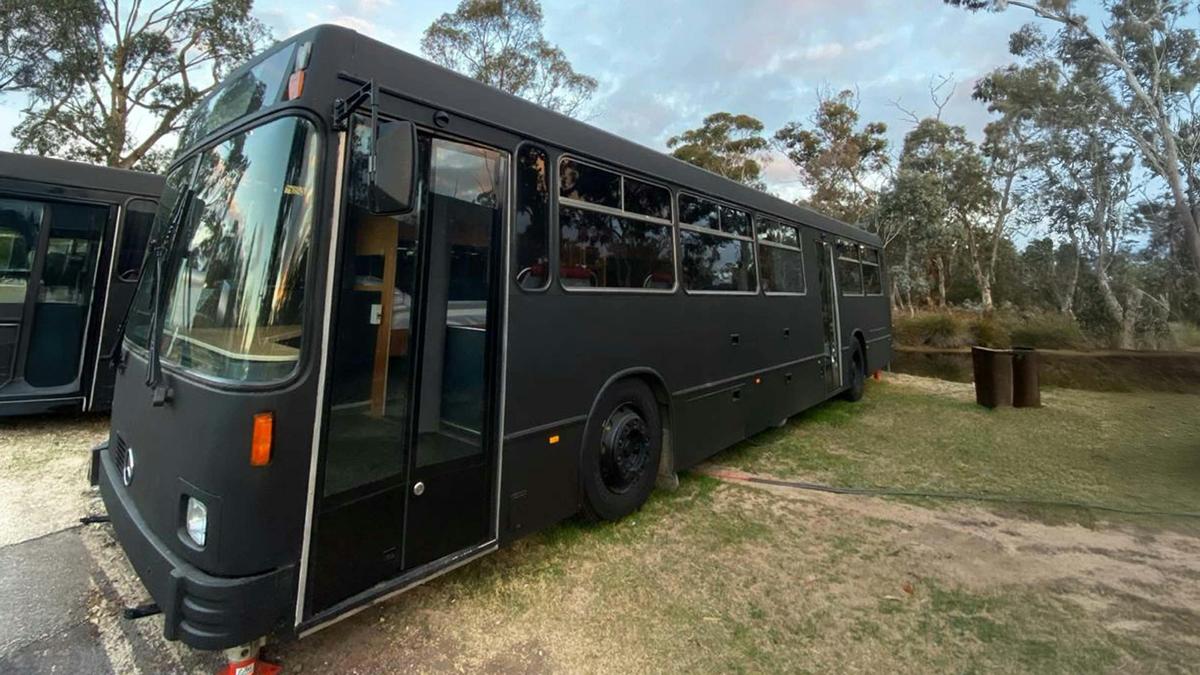 Bus 2, converted into unique accommodation, at Stawell Grampians Gate Hotel Motel