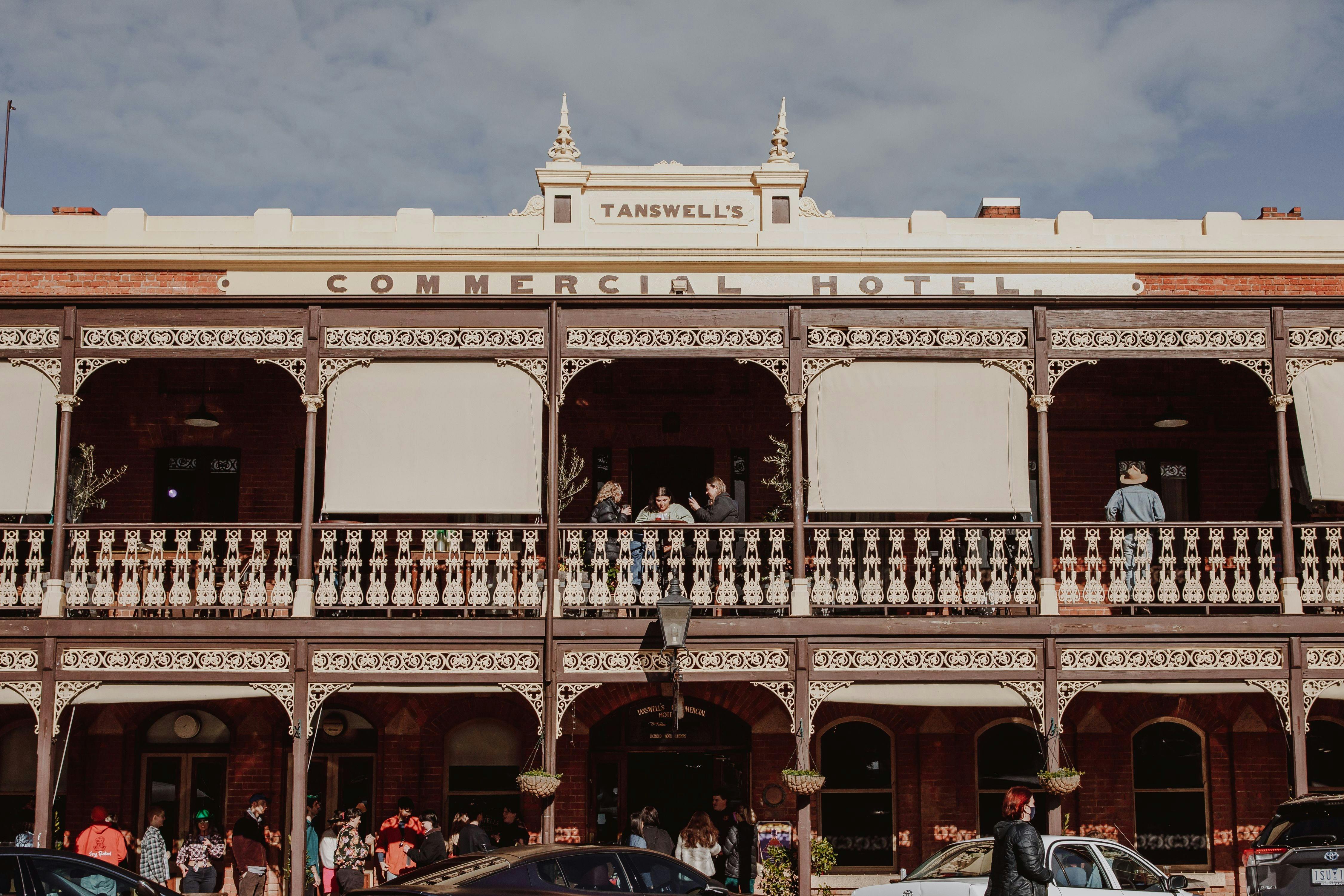 Front of Tanswells Hotel as viewed from Ford St.