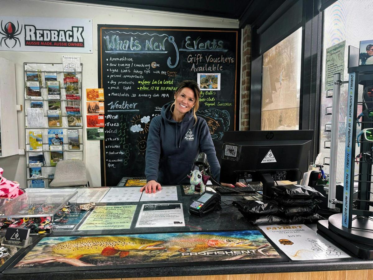 Lisa at Shop Counter