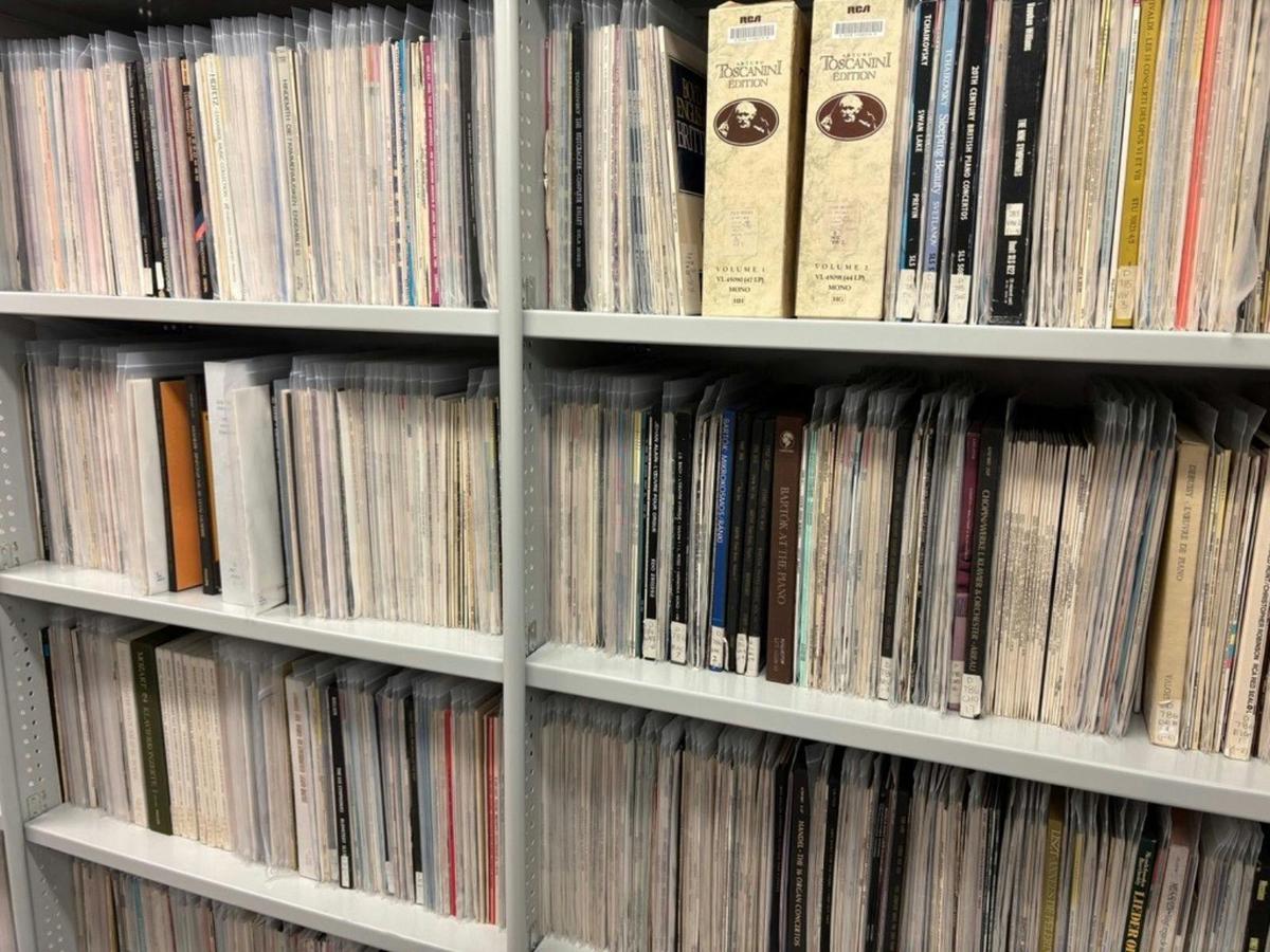 A section of State Library Victoria's record collection