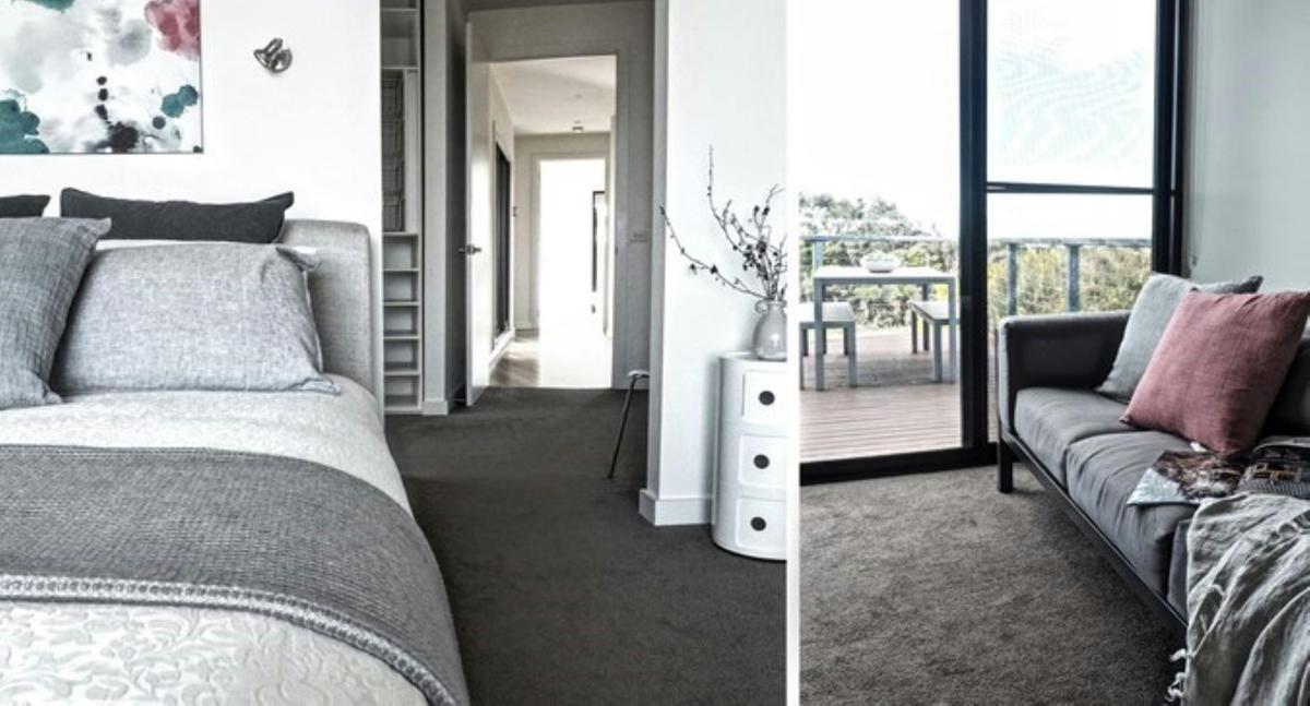 Bed and lounge area