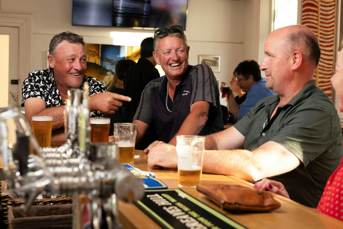There's always someone up for a yarn at the bar!