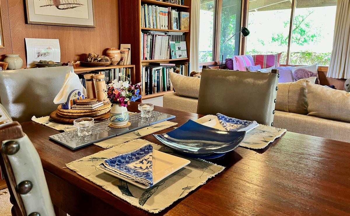 Dining table at The Burrow at Wombat Bend