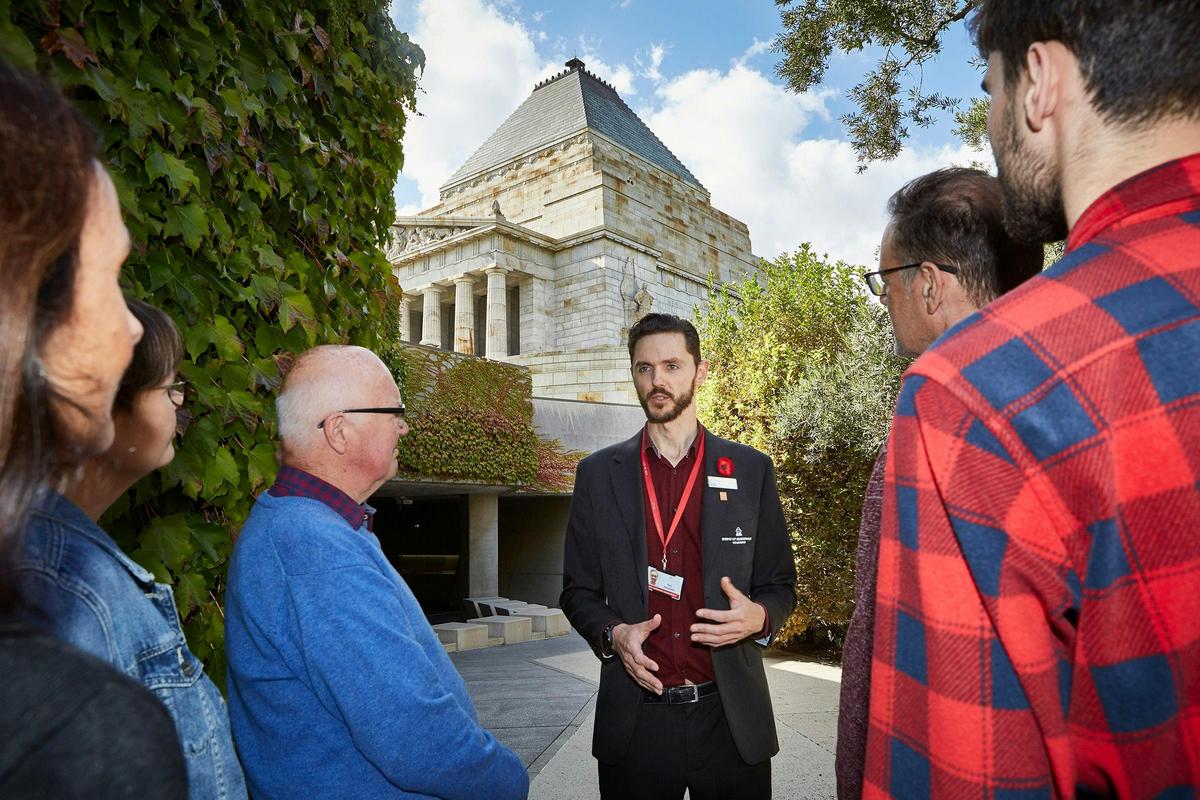 First stop on the Shrine Tour, the tour guides set the scene.