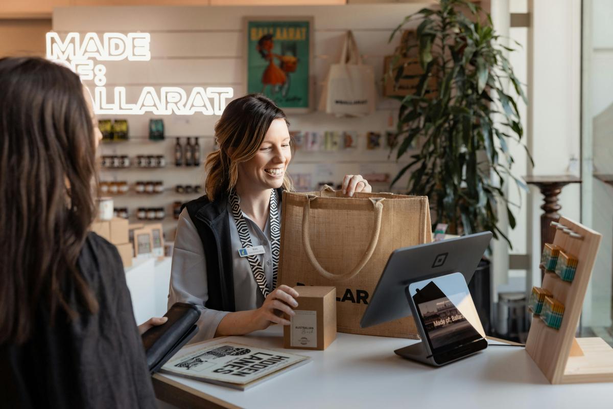 Serving a customer