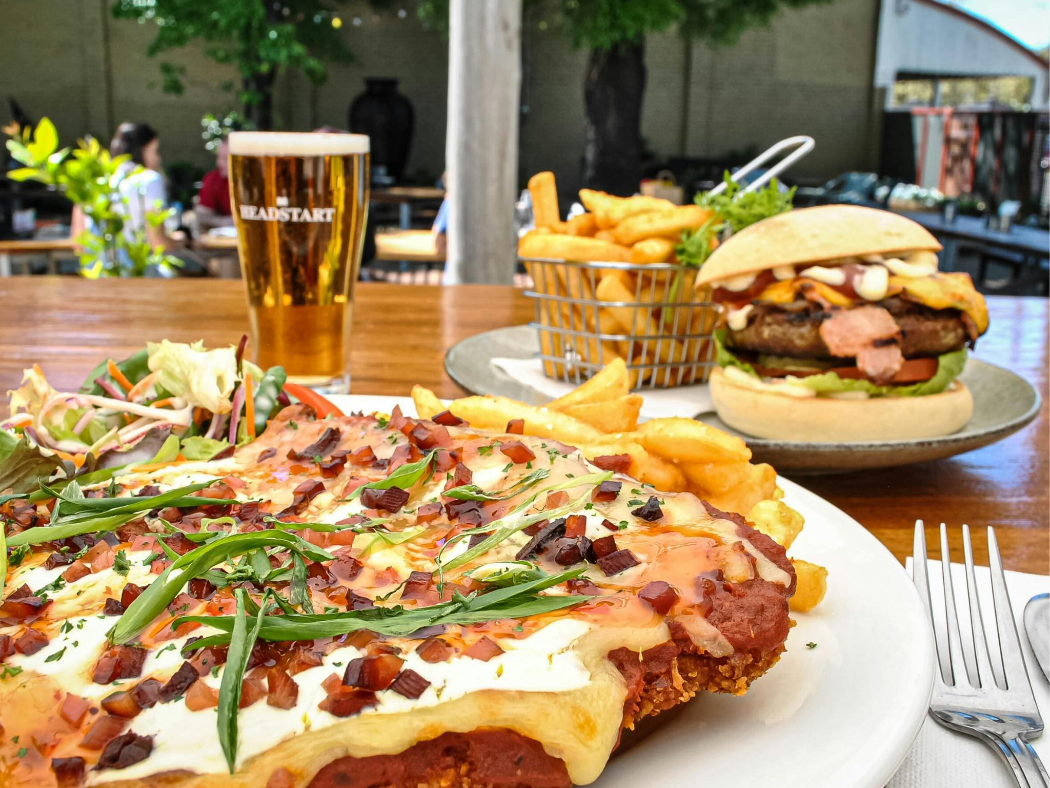 Kick back in the Courtyard at the Delatite Hotel