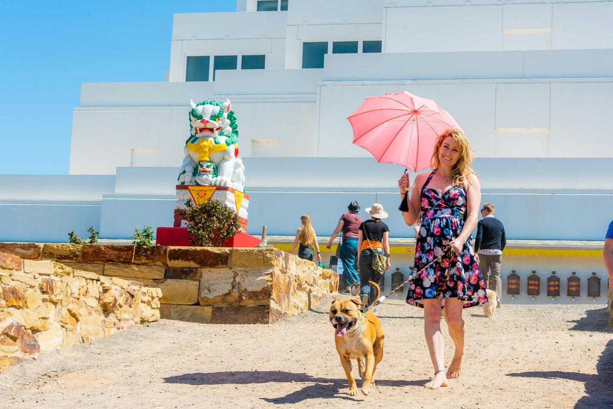Woman with dog