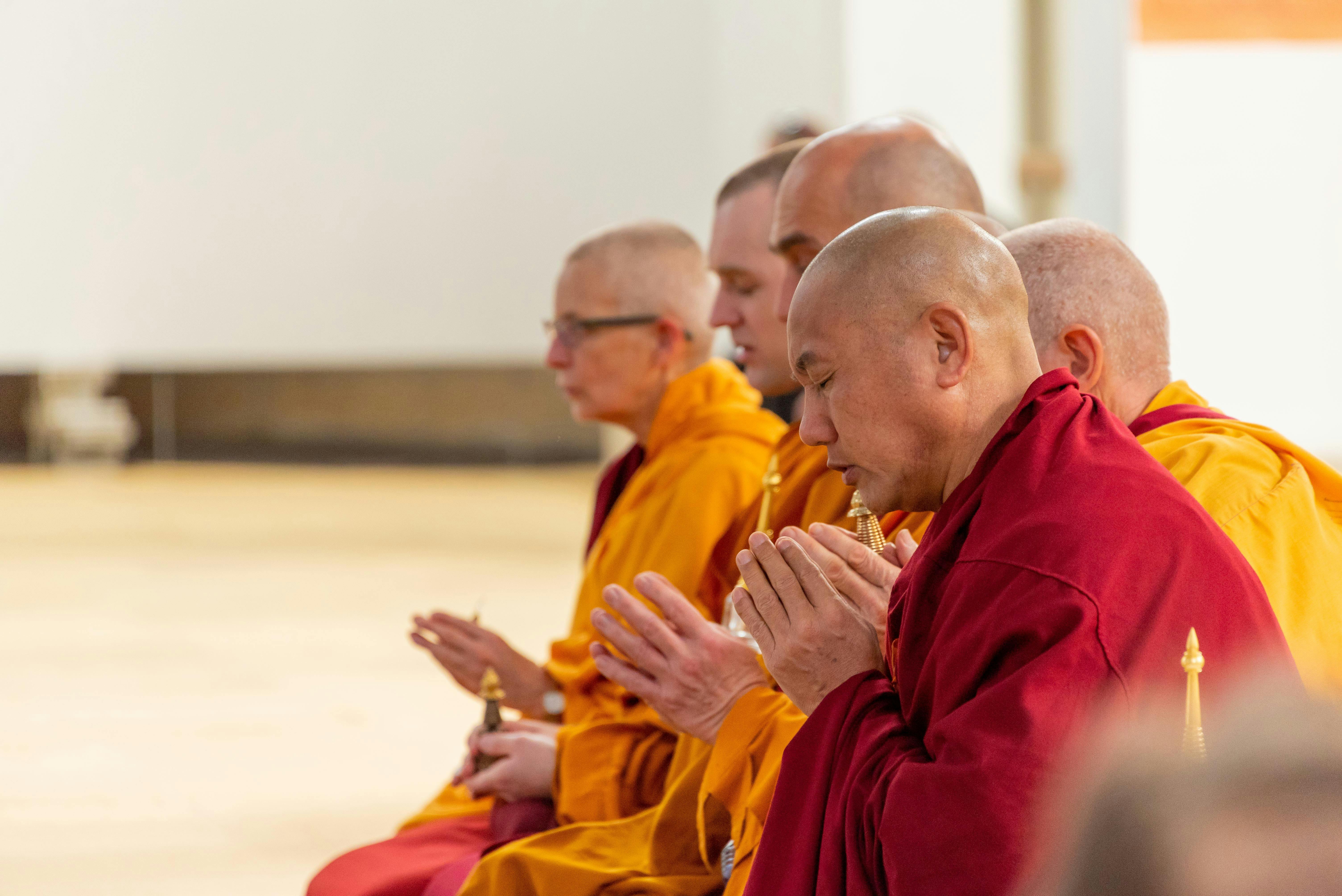 Monks doing blessings