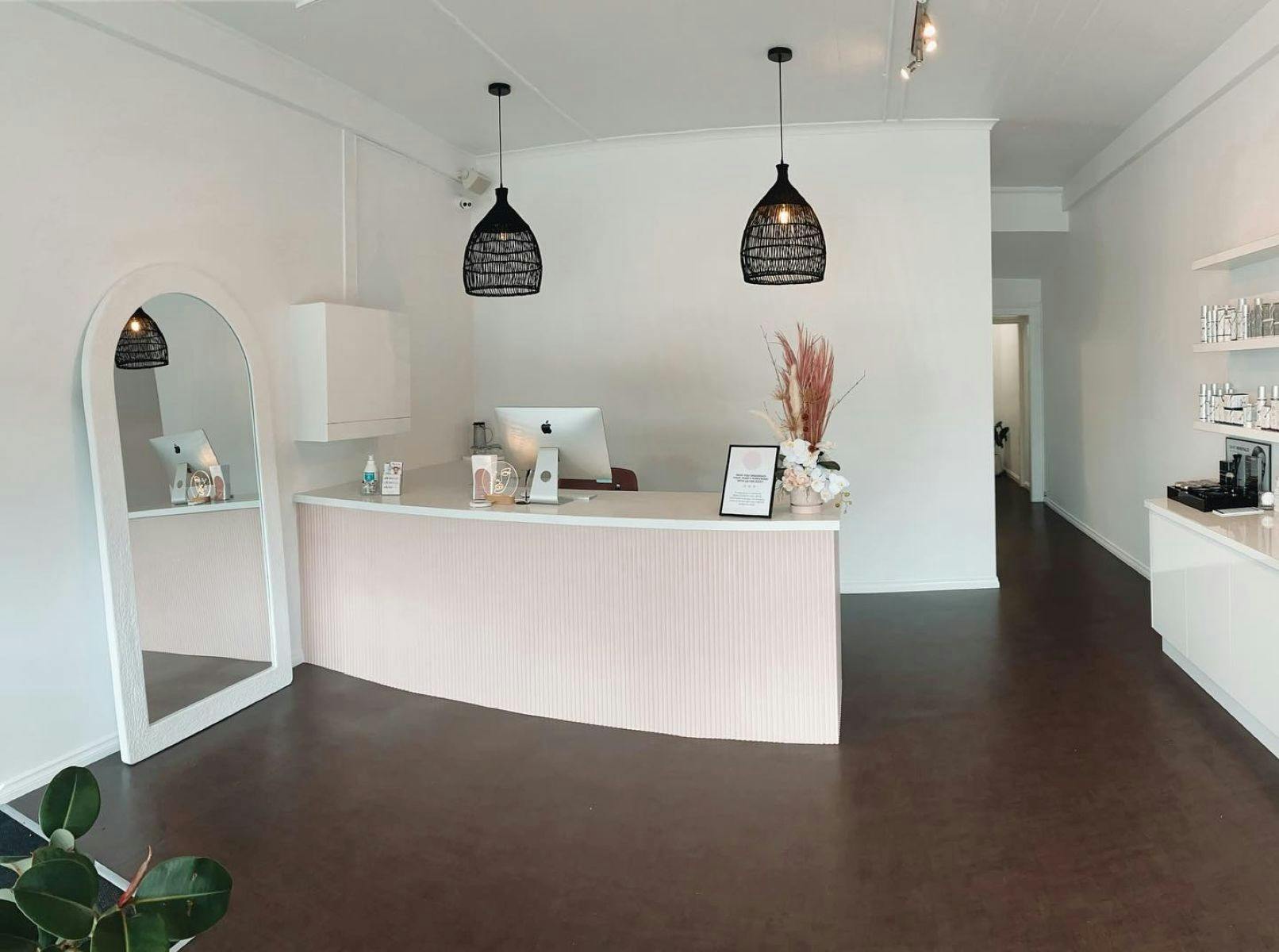 Photo of a reception area in a beauty salon
