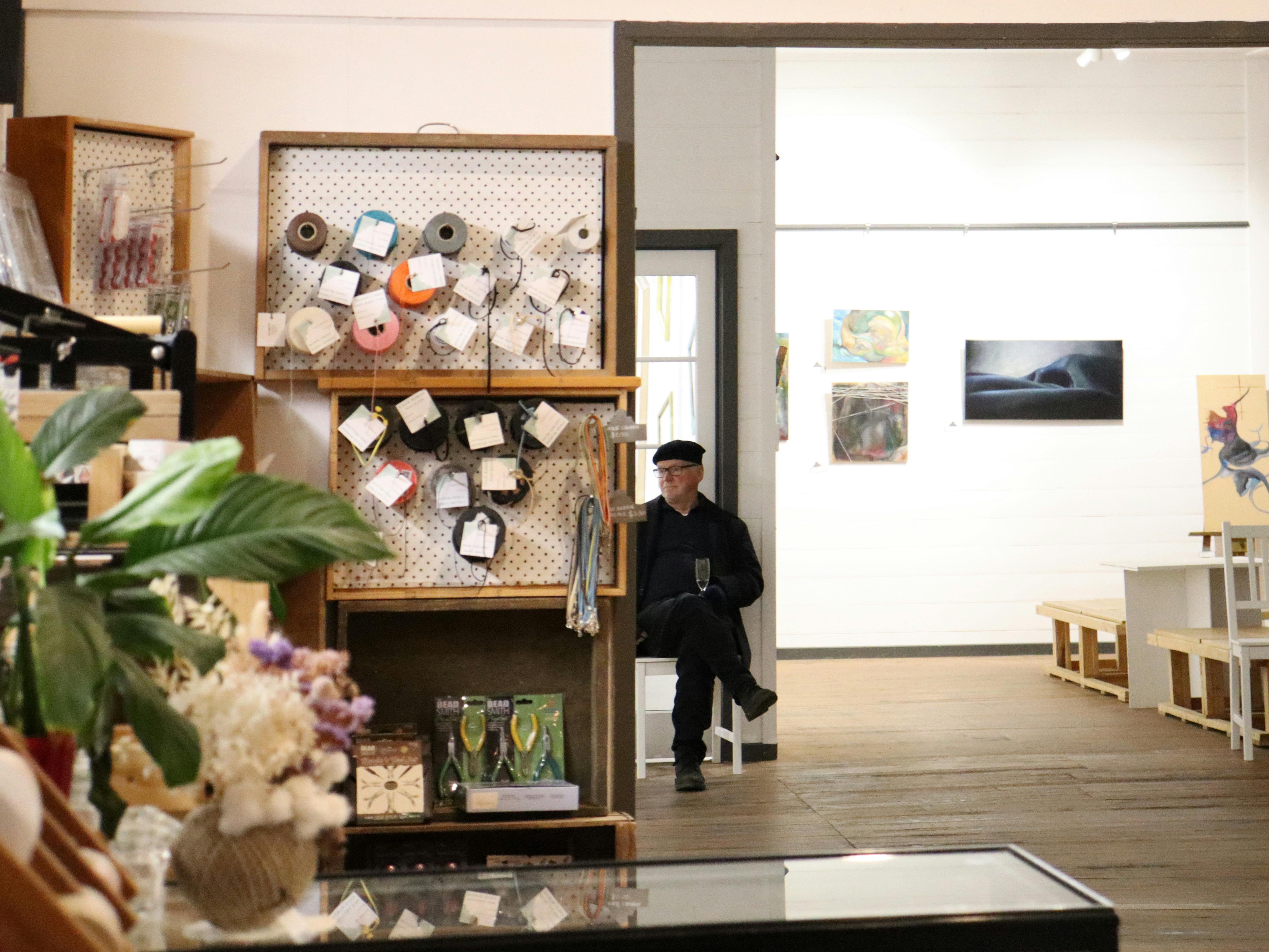 The view from the Australian Handmade Shop into the Gallery