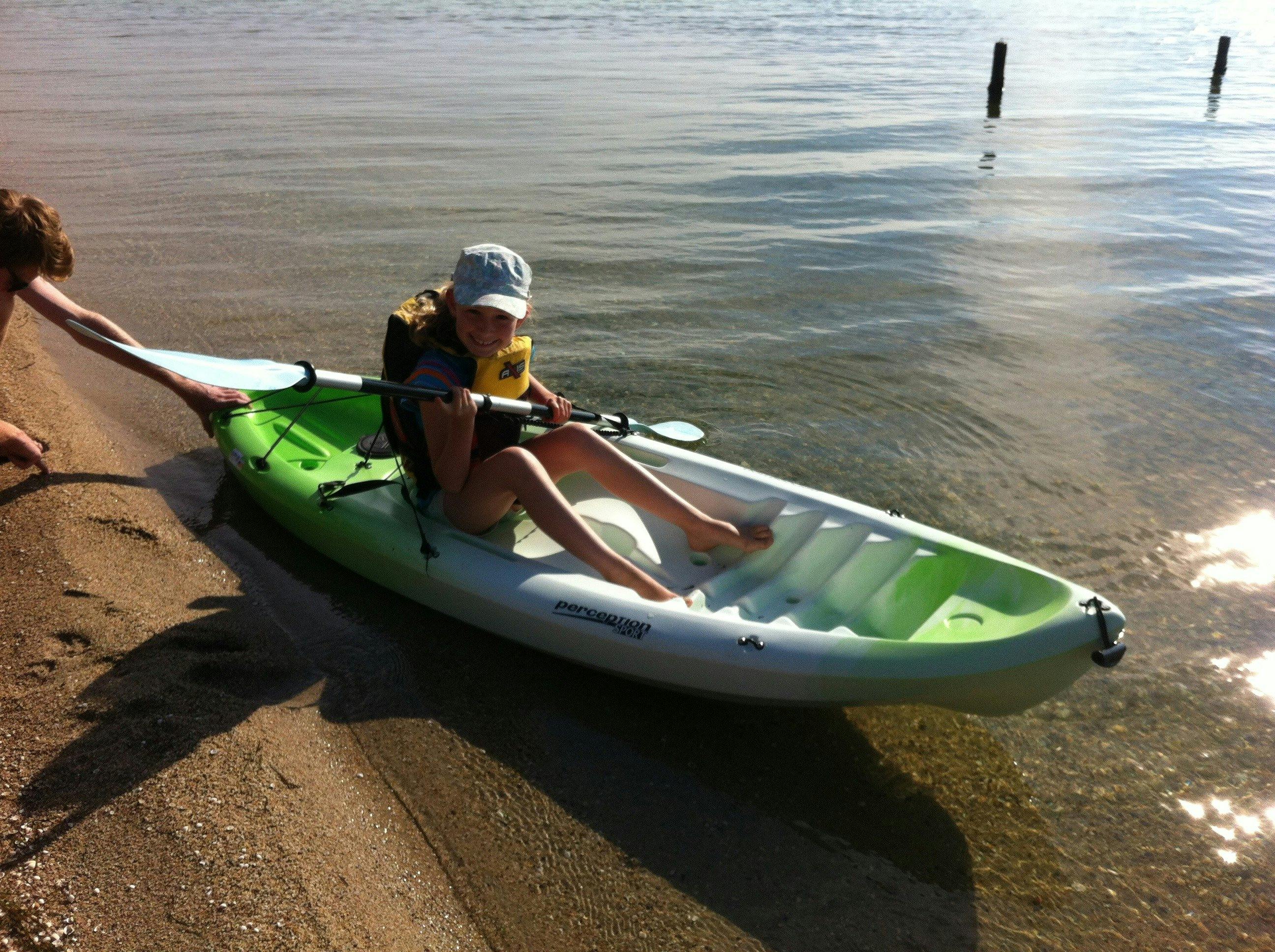 Shallow safe water for kayaking
