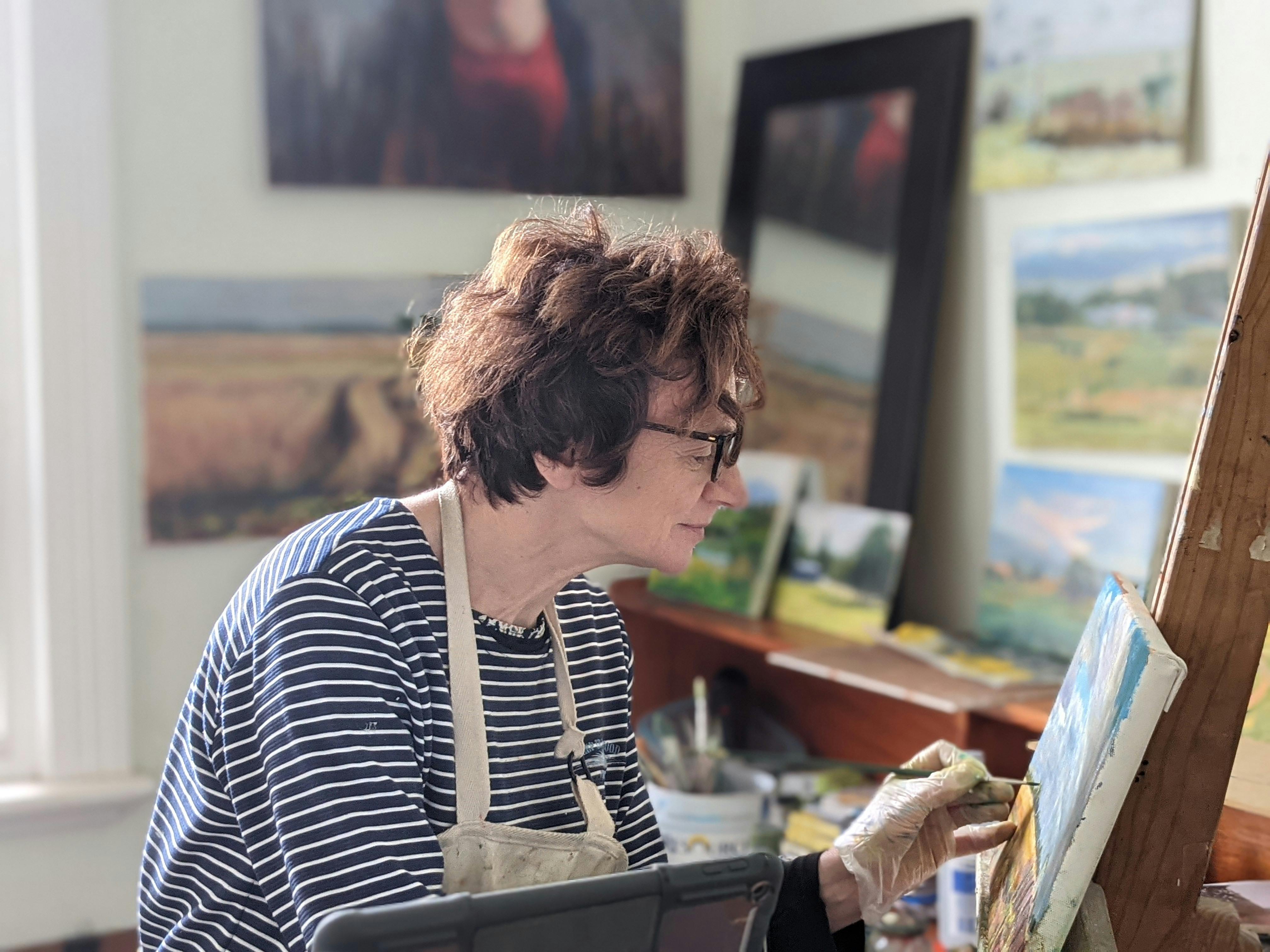 An artist in their F Project Studio.