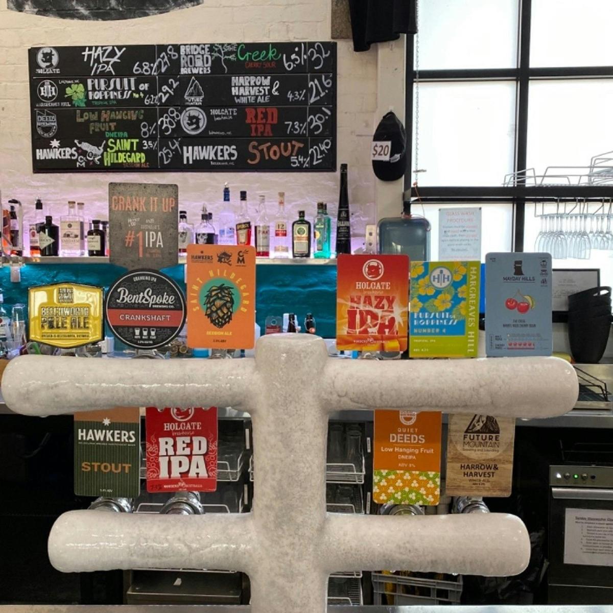Beers on tap