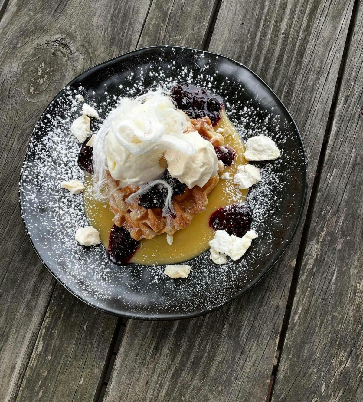 Waffles on a plate
