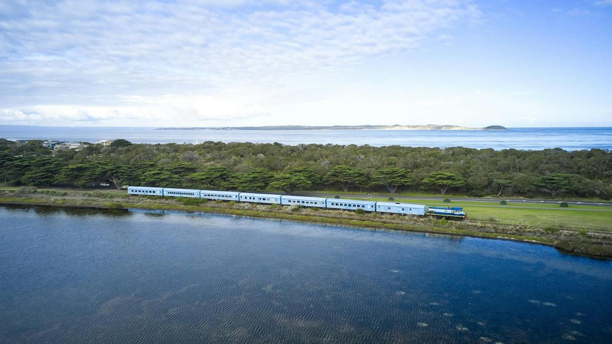 The Q Train Passing Swan Bay