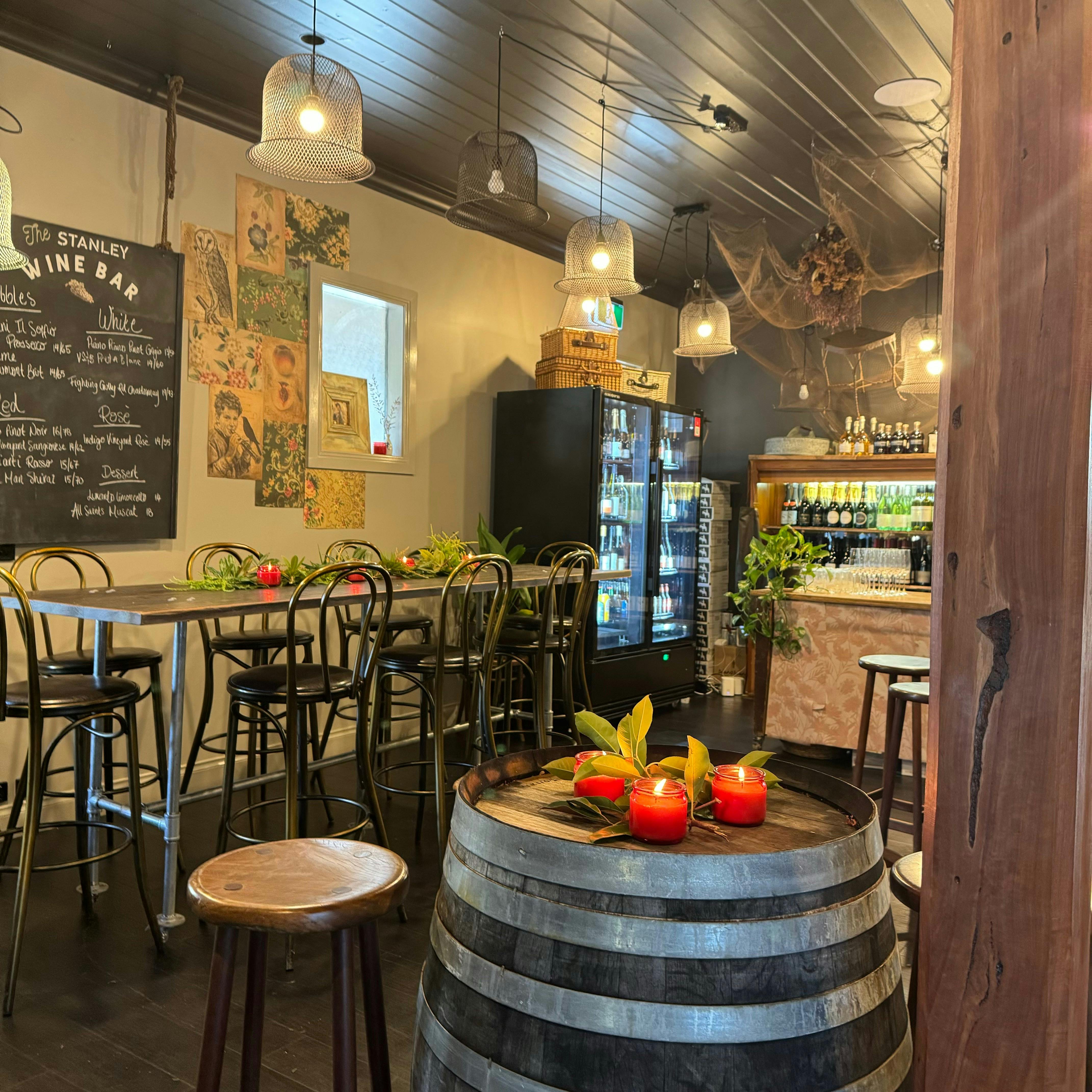 cafe set up for a party