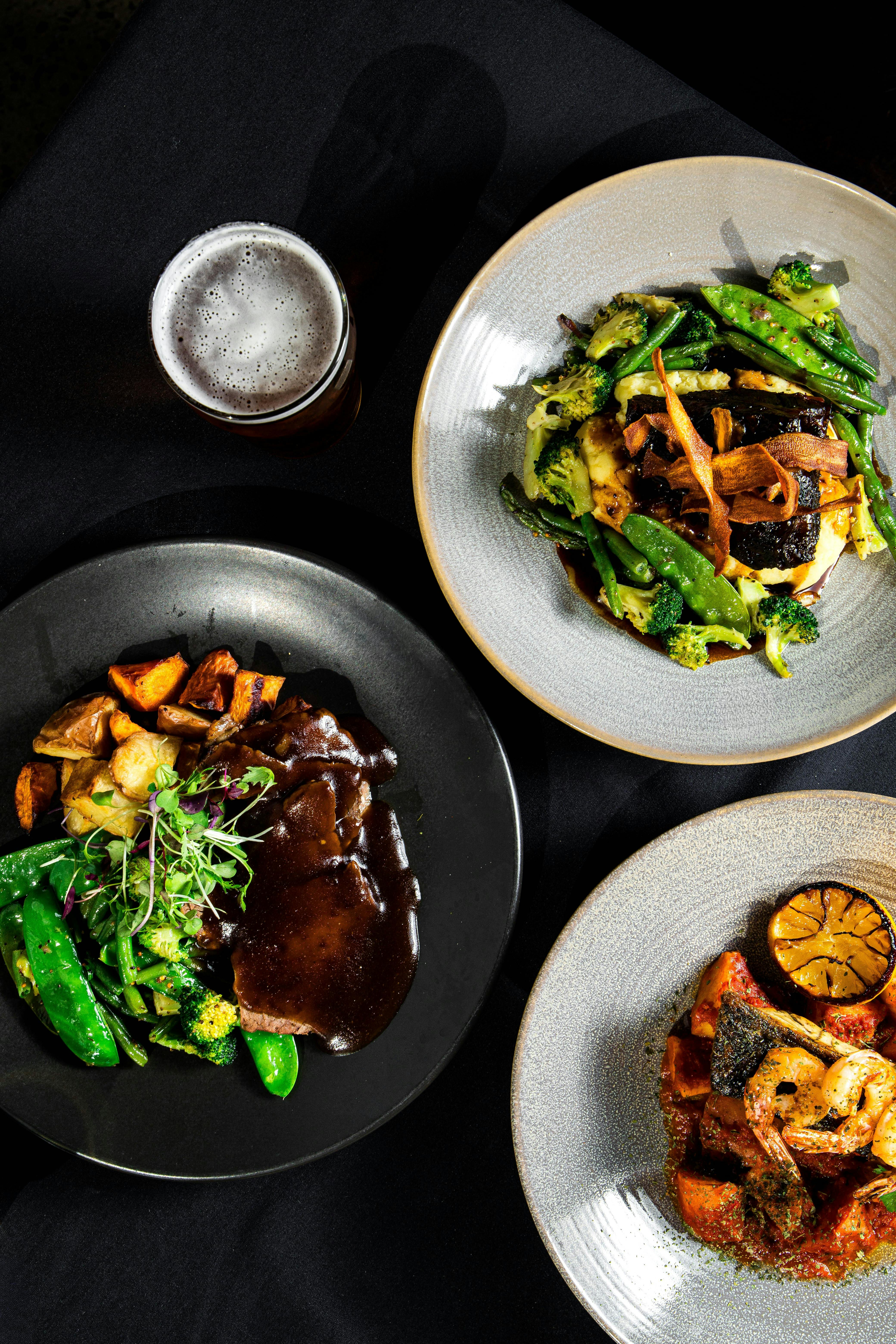 The George Hotel's Beef Cheek,Barramundi & Roast of the Day