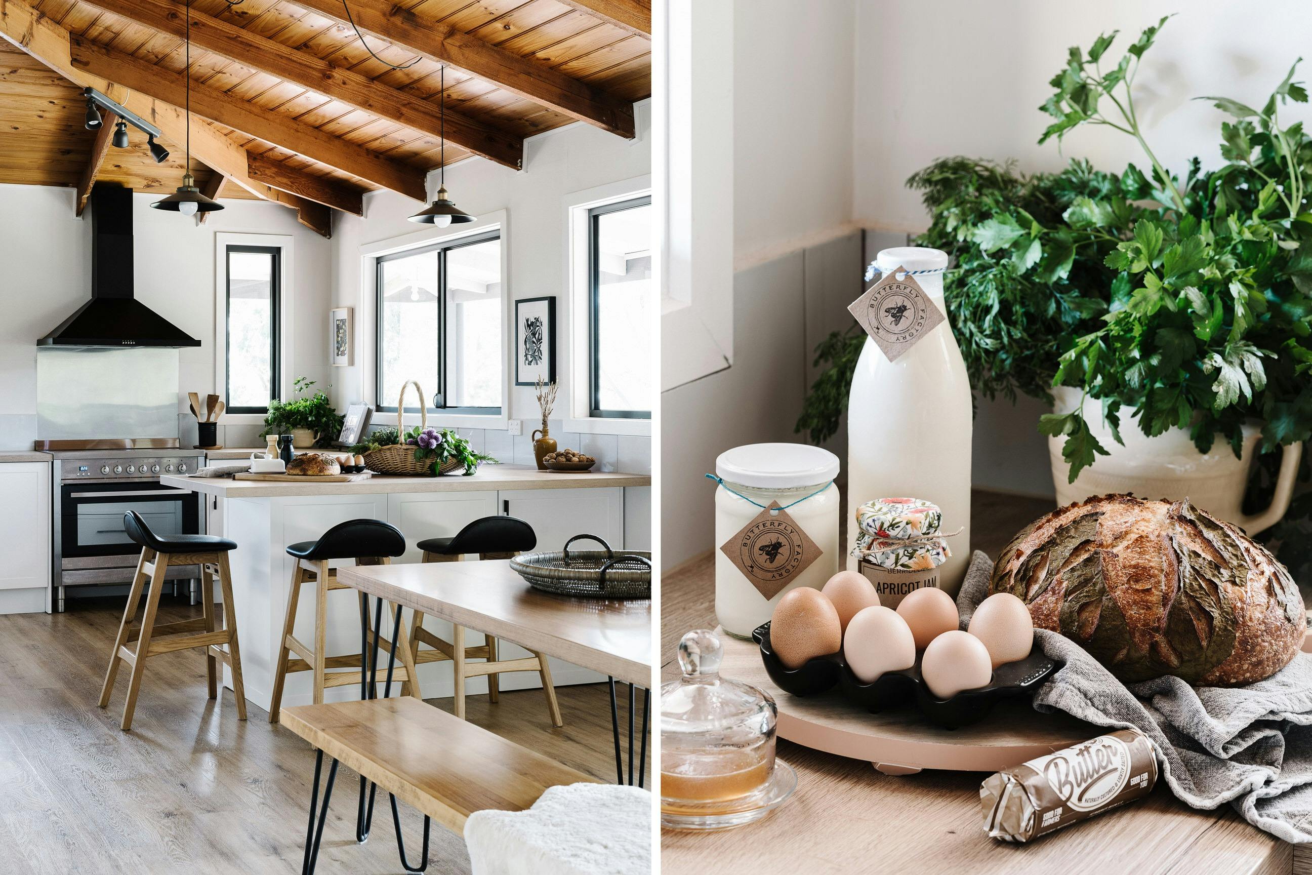 Fully equipped kitchen. Locally sourced breakfast provisions