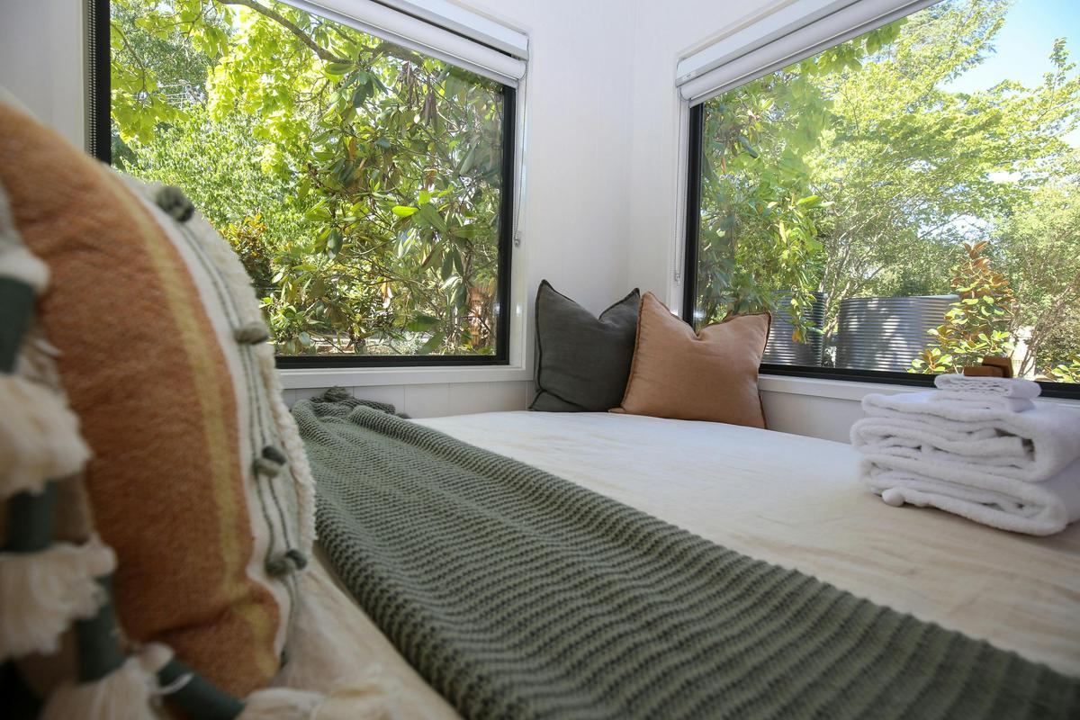 Bed at Maple Tiny Home