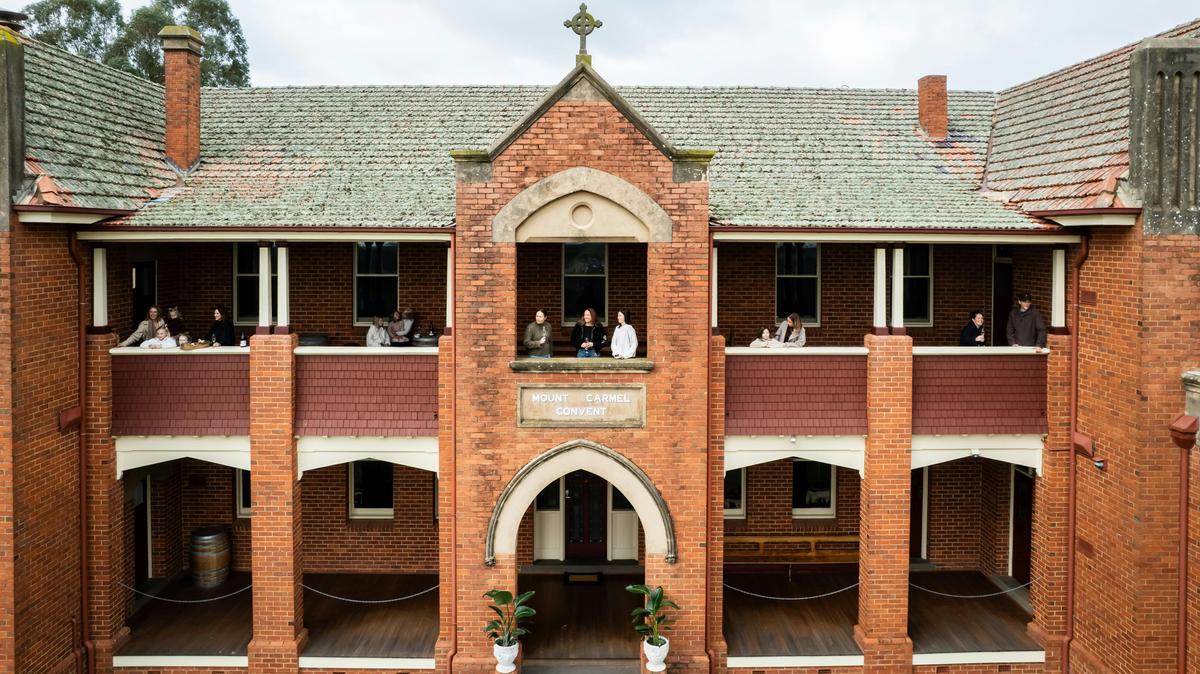 Guests enjoying the view on the convent balcony