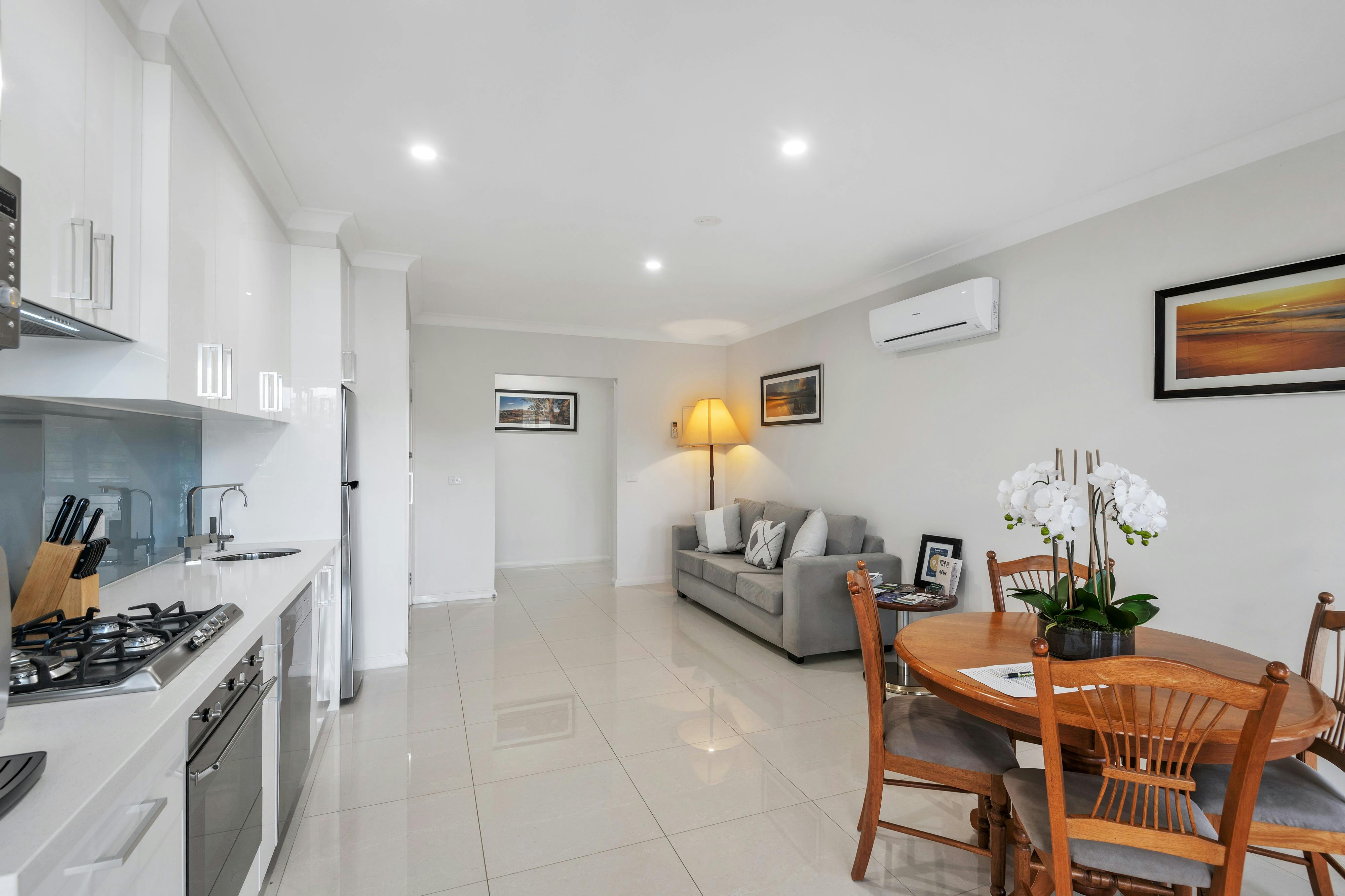 Shared kitchen, dining, lounge in main building