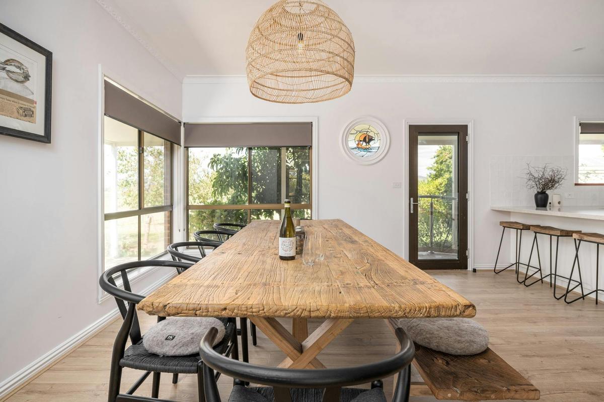 Enjoy family style dinners around the table