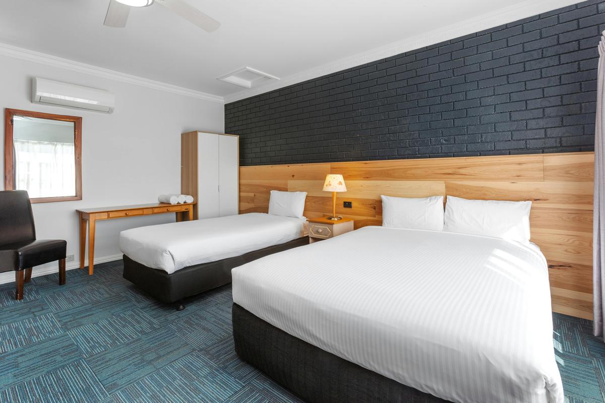 two beds in a room