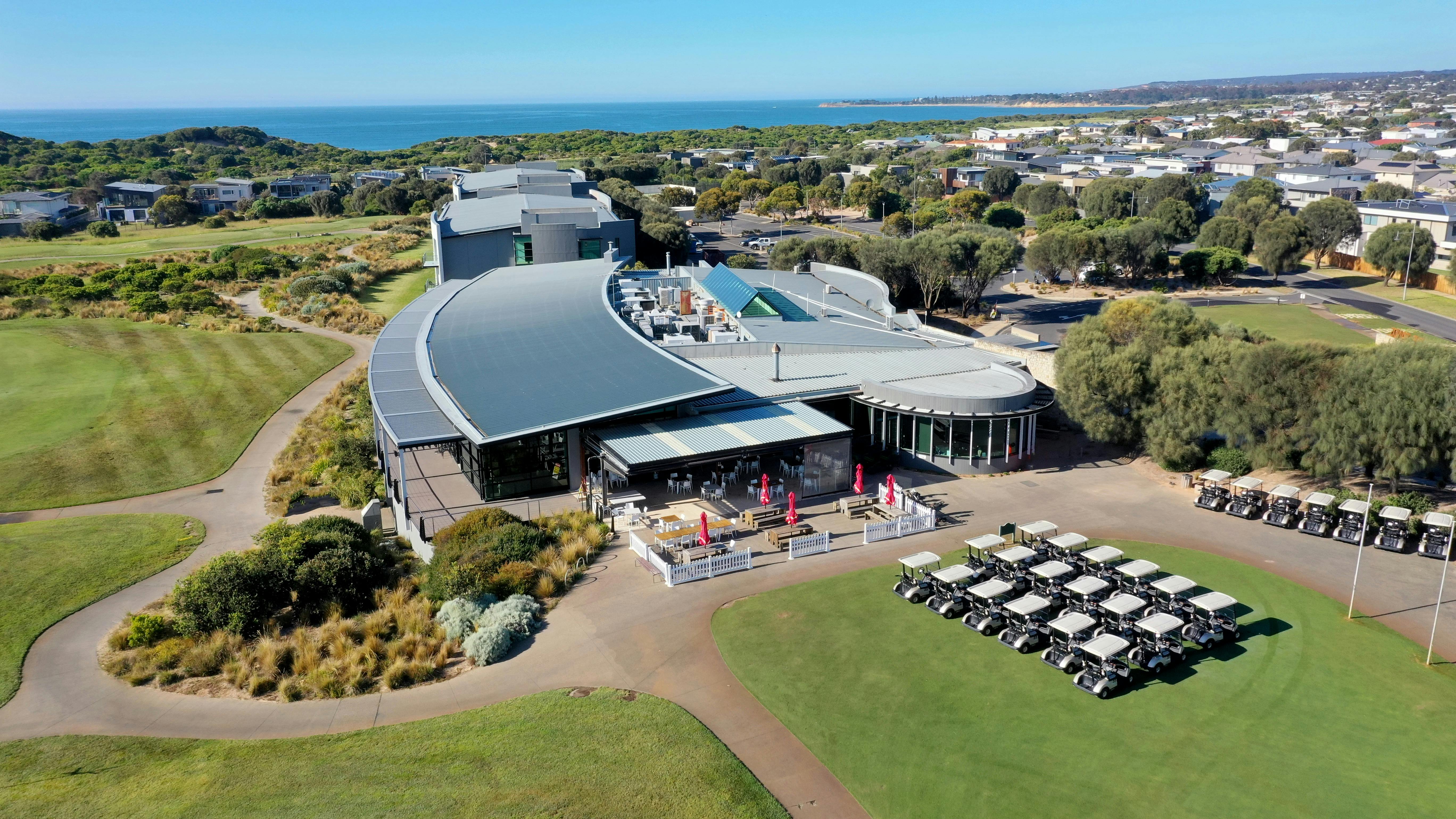 aerial image of resort