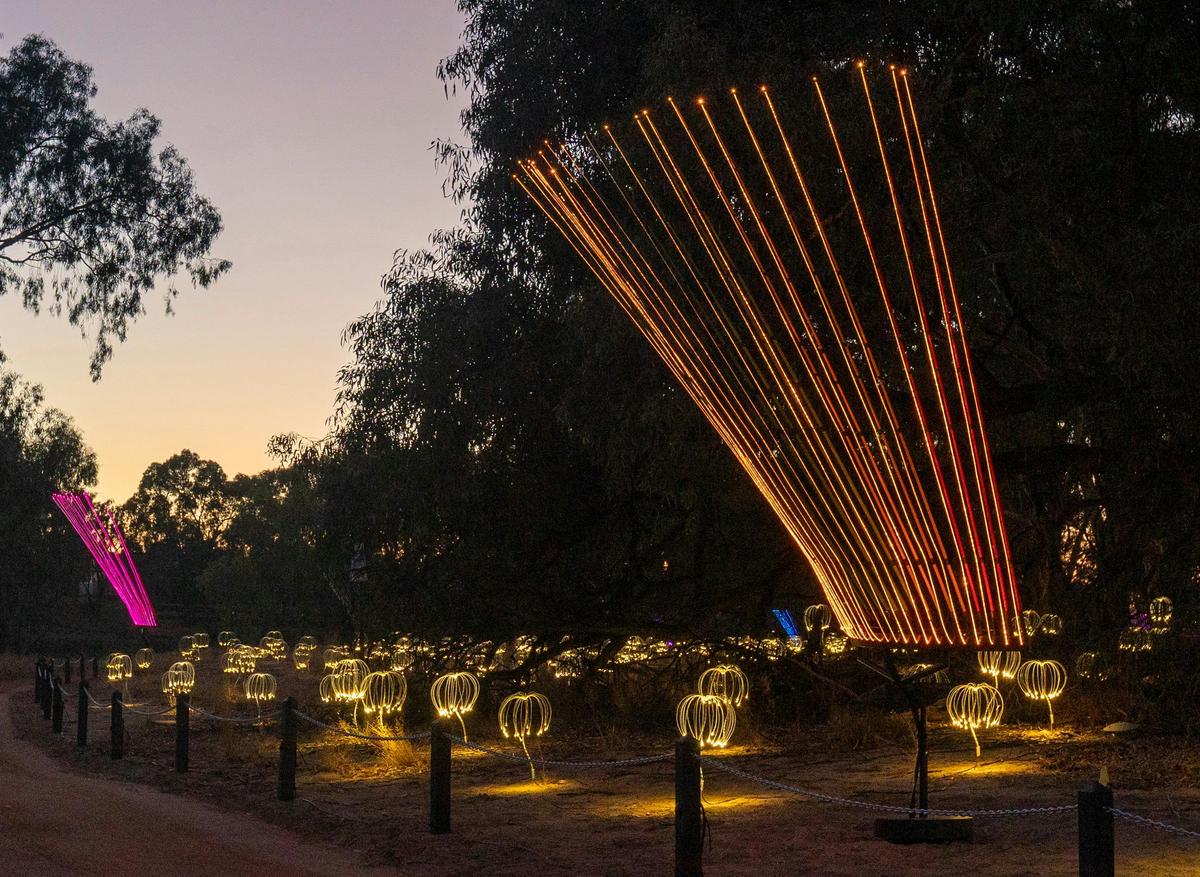 Trail of Lights - Gone Fishing & Fireflies Installation