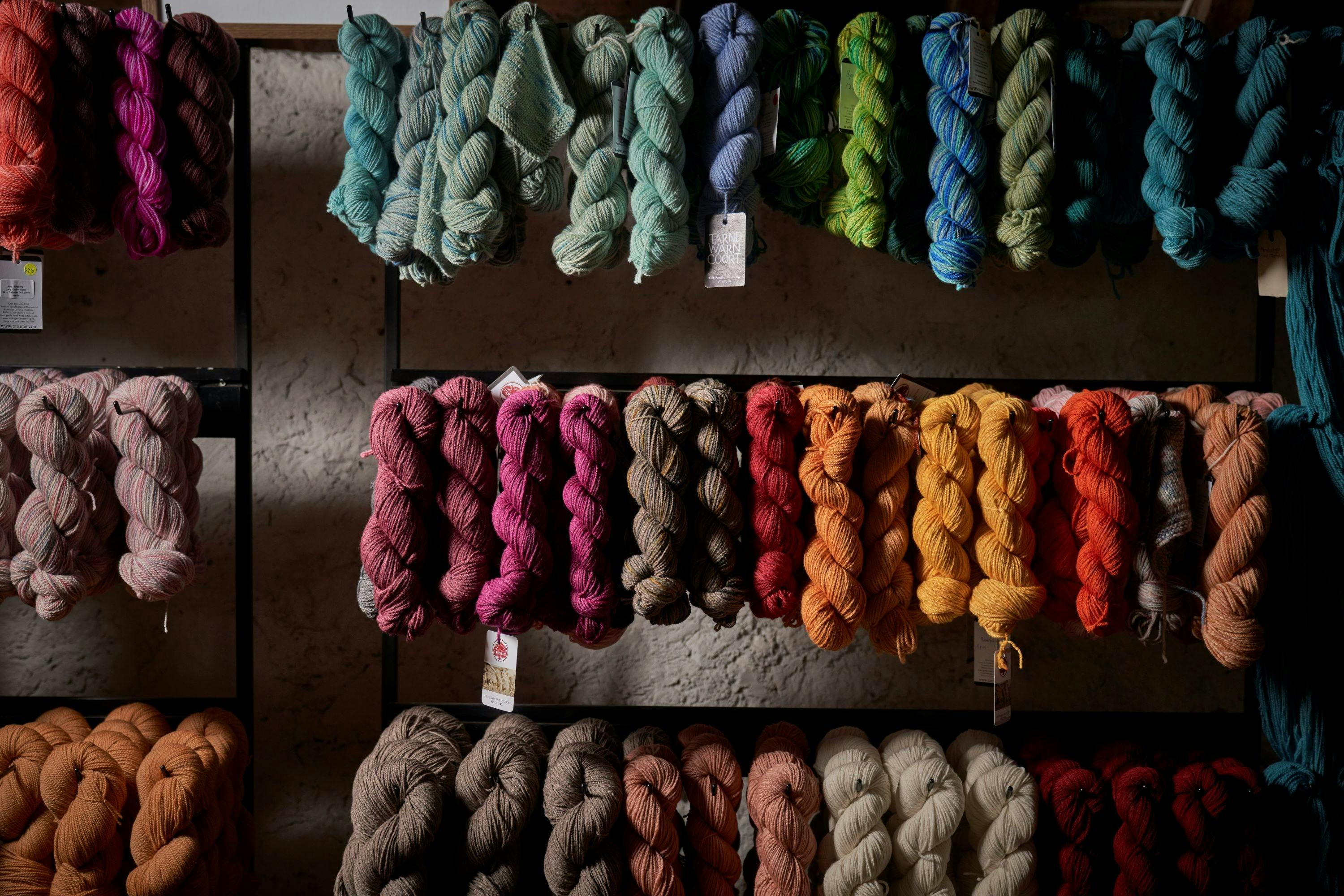 Hand dyed yarn for knitting, crochet and other woolcraft