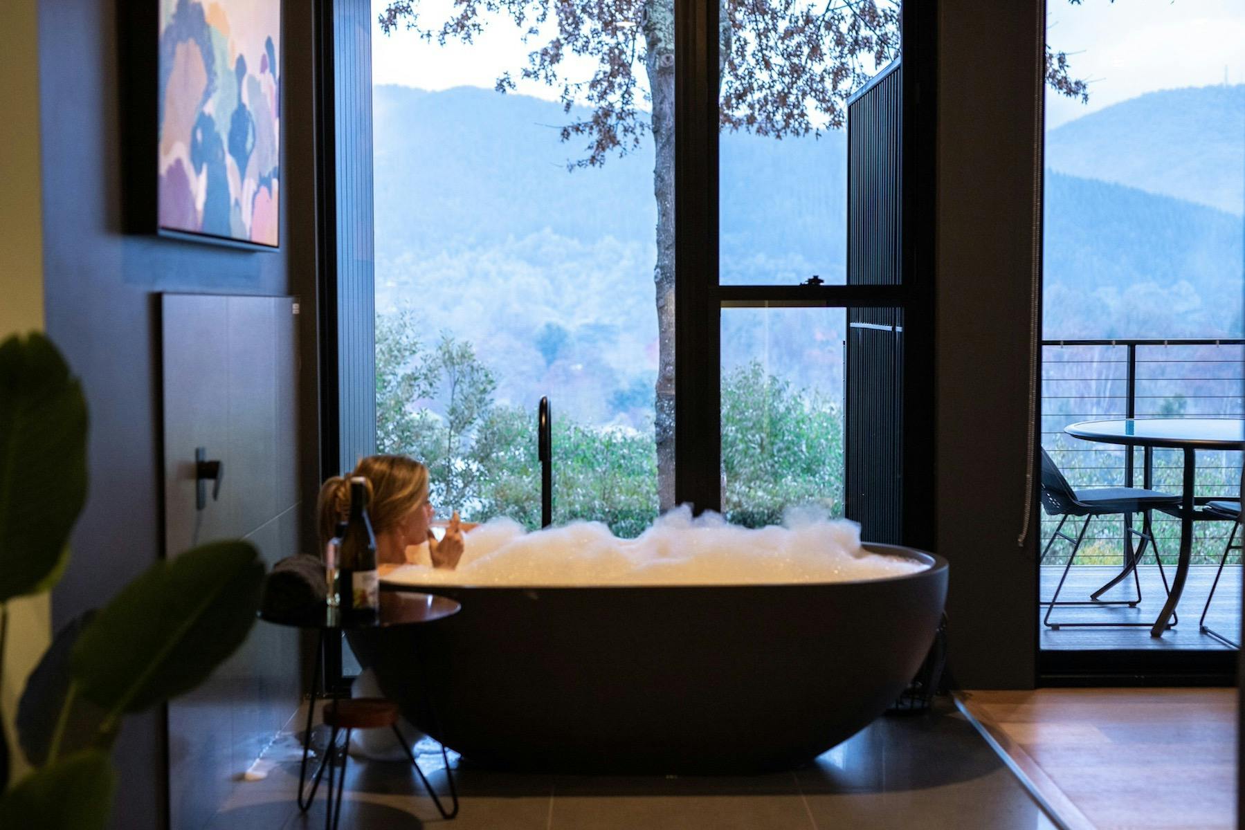 bathtub the view bright