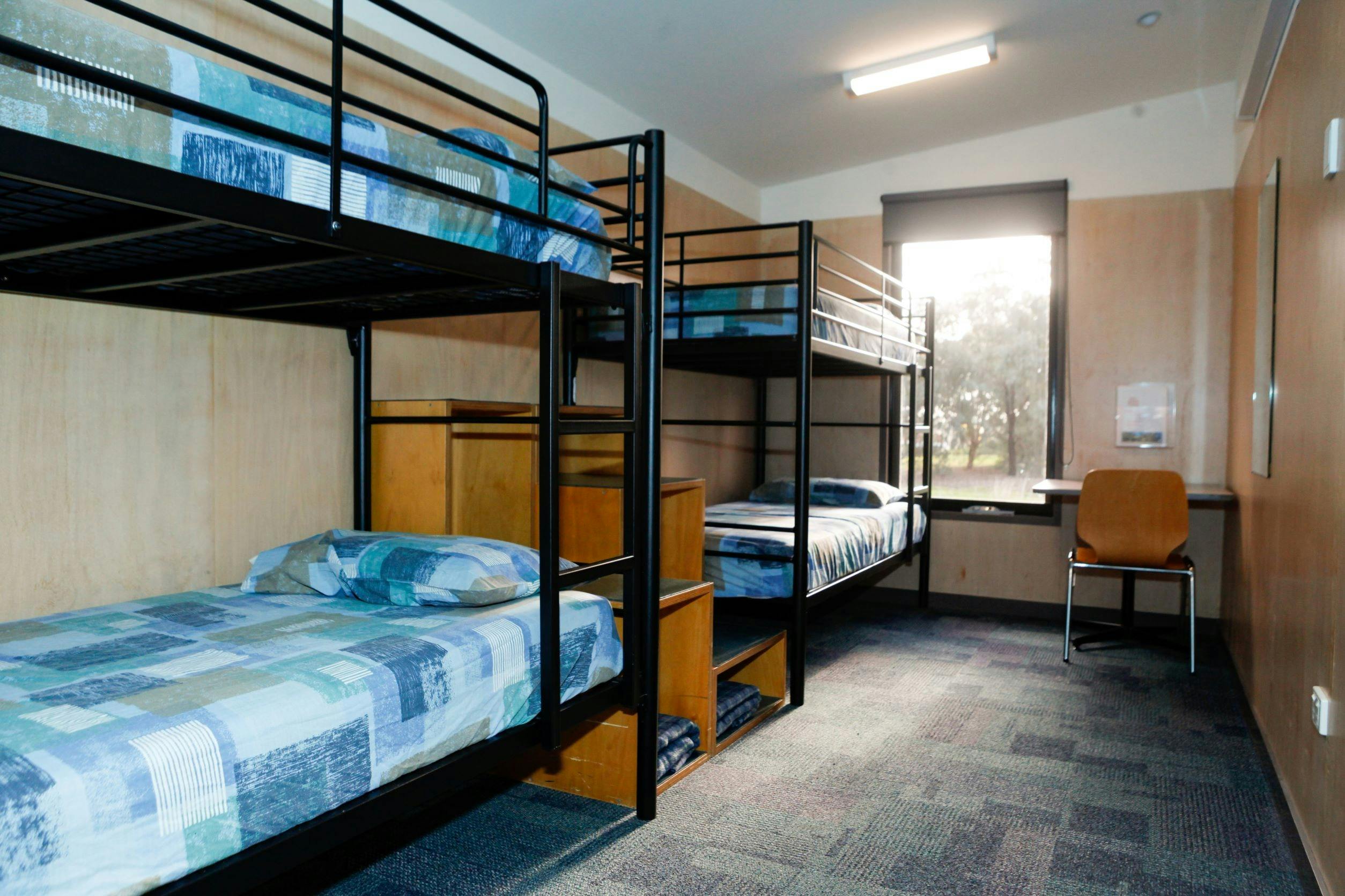 Four bed dorm room at Urban Camp Melbourne.