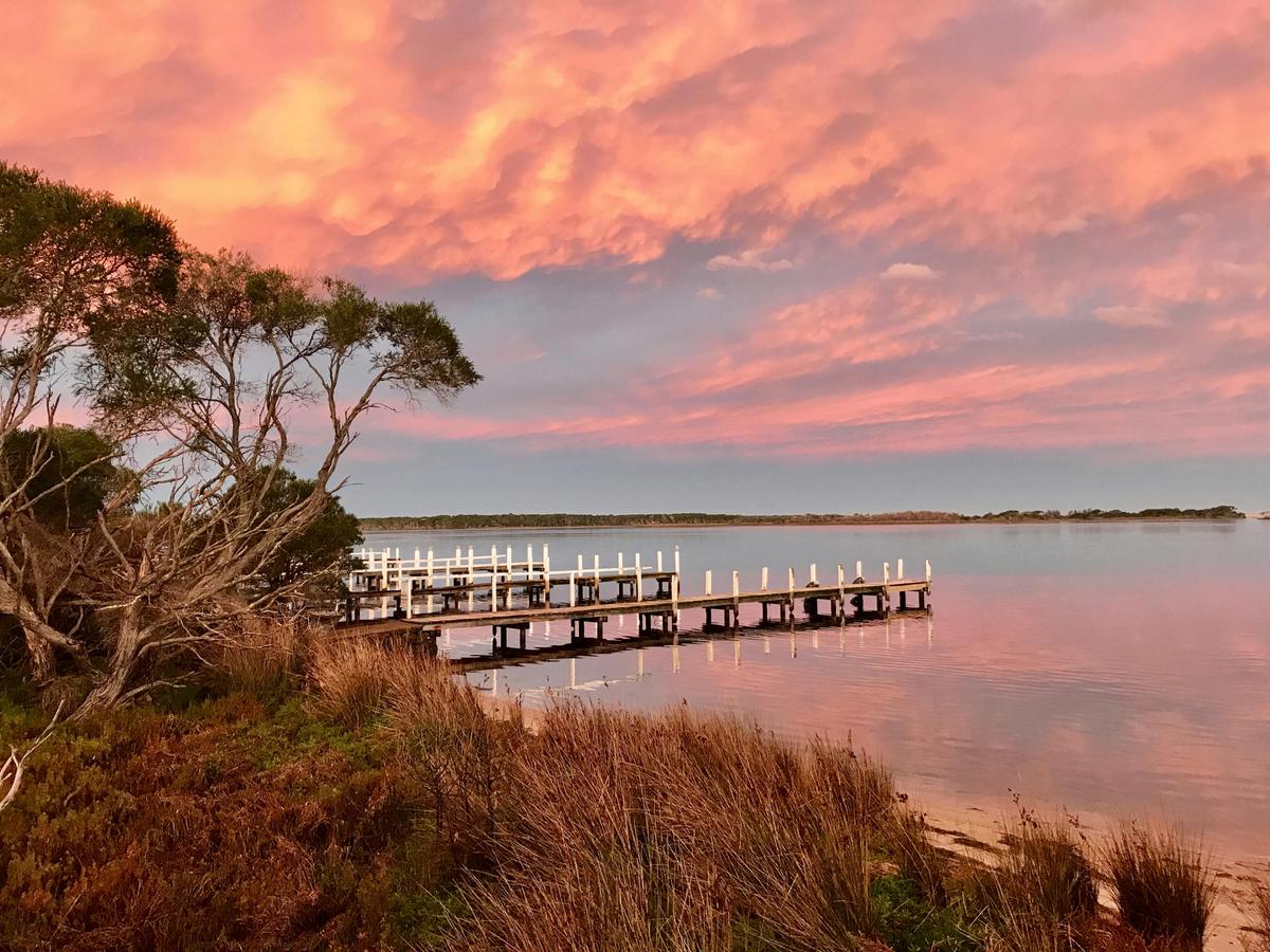 Sunset over the Bottom Lake at Mallacoota