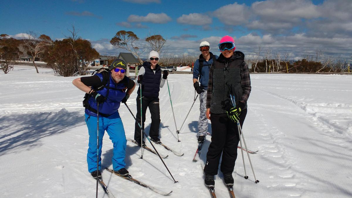 Cross country ski fun in the sun