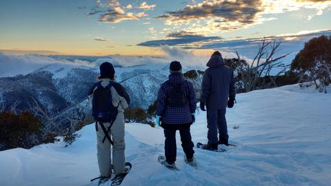 On top of the world on snowshoes