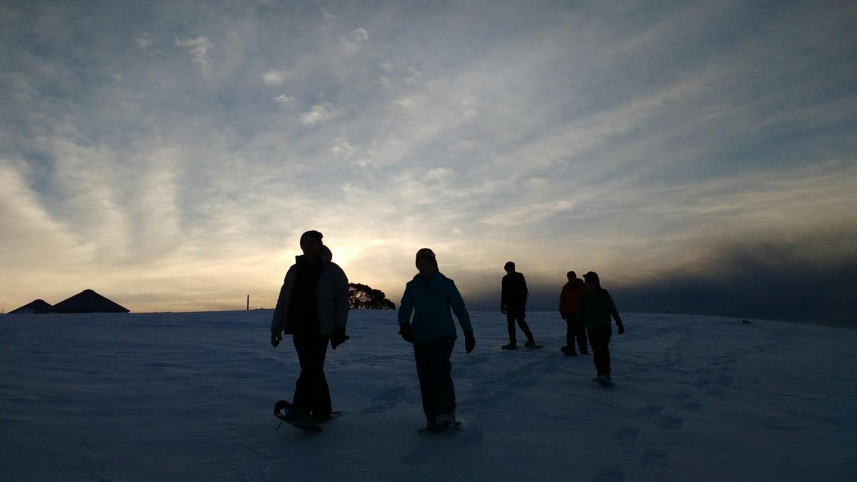 Trekking at twilight