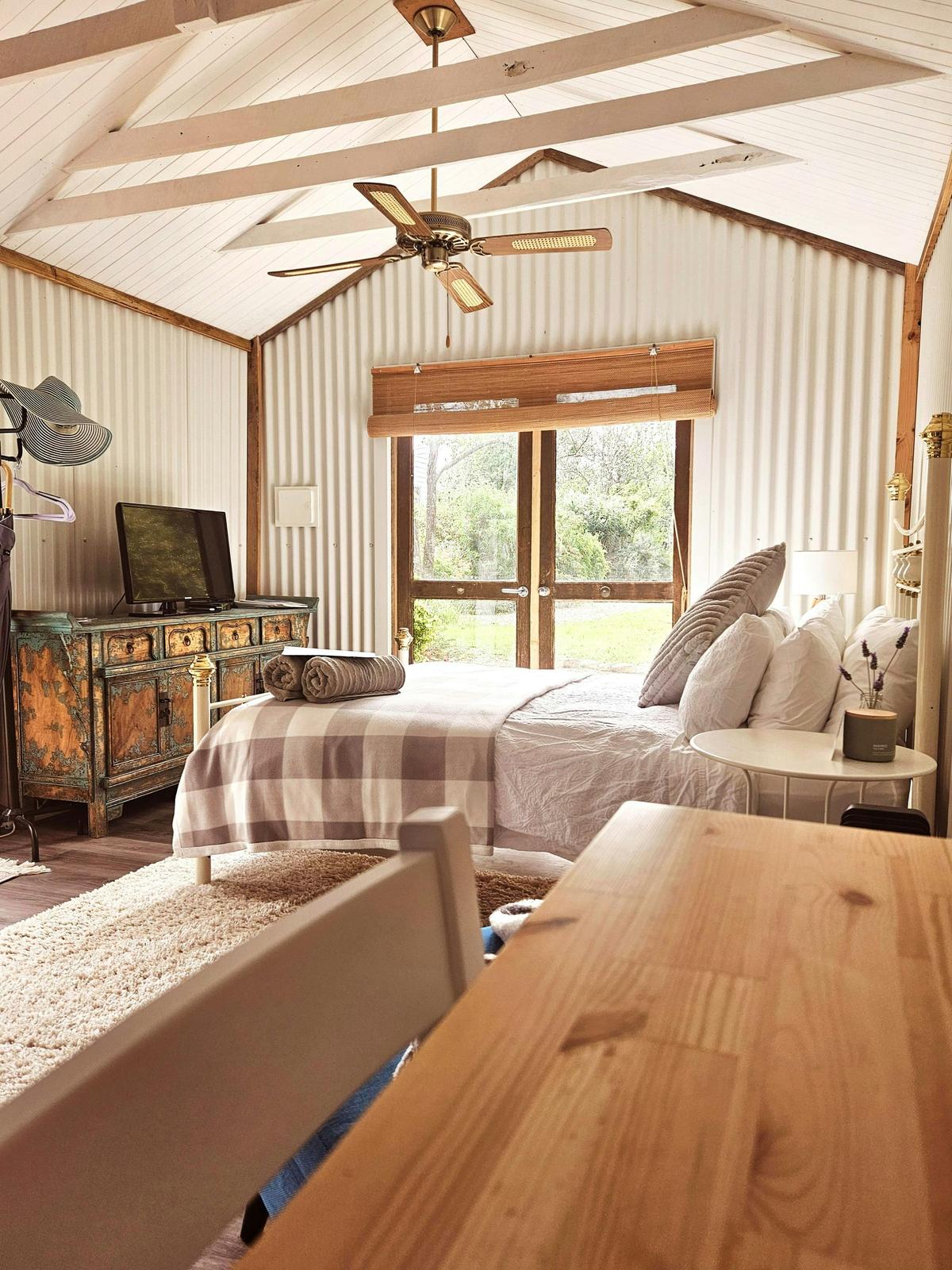 Though rustic in style, The Barn doesn’t skimp on modern comforts.
