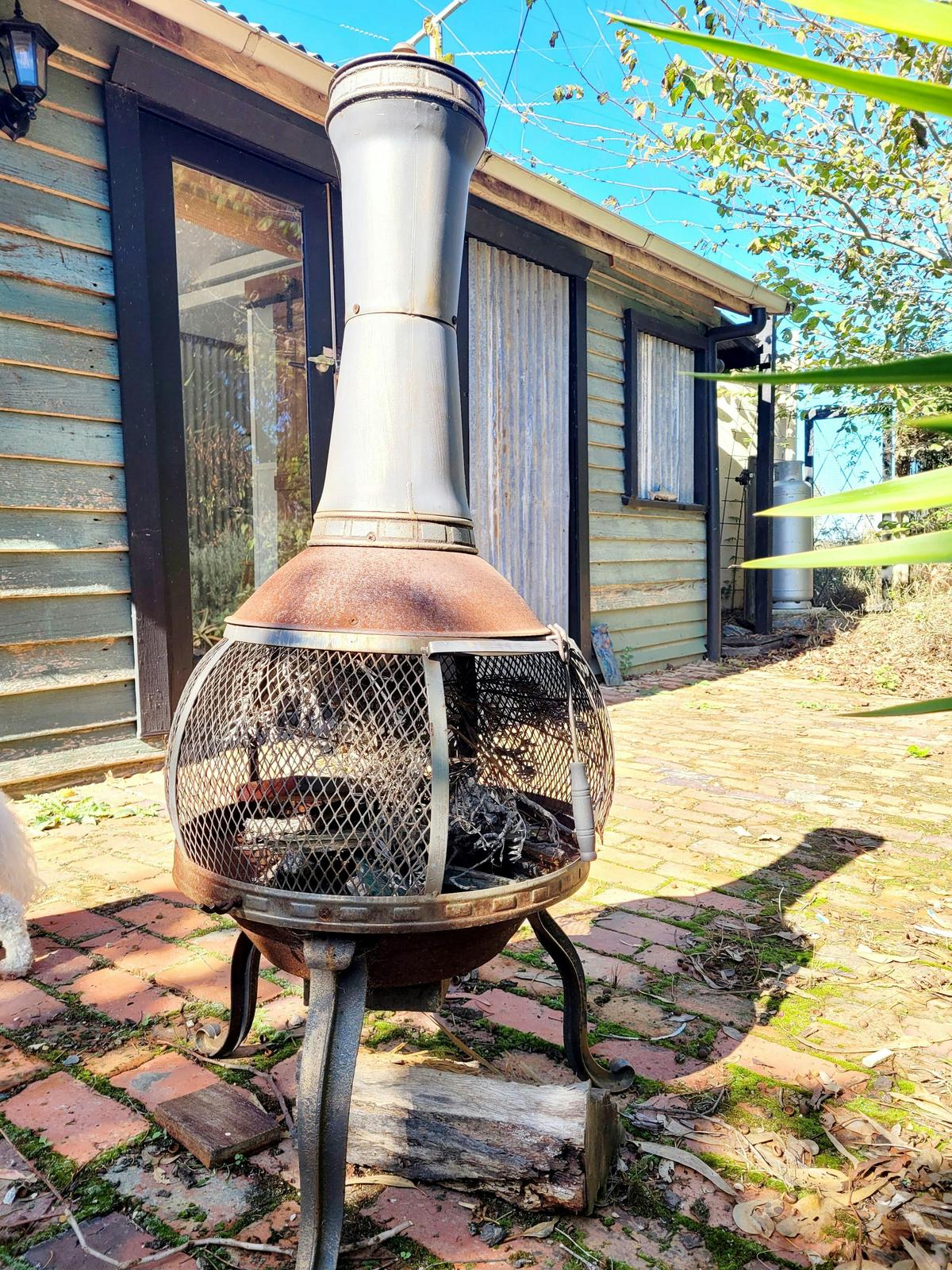 enjoy your own fireplace in the private courtyard