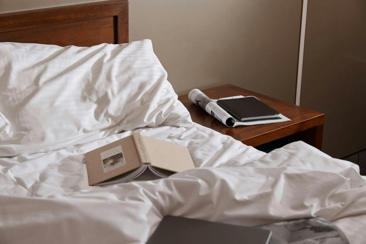 Victoria Hotel Room - Close Up Shot of Bed