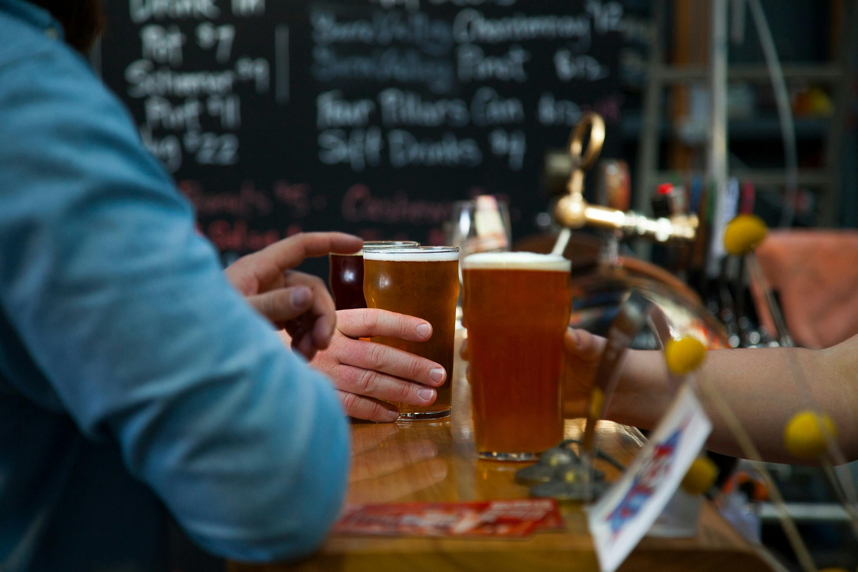 Serving across our bar.