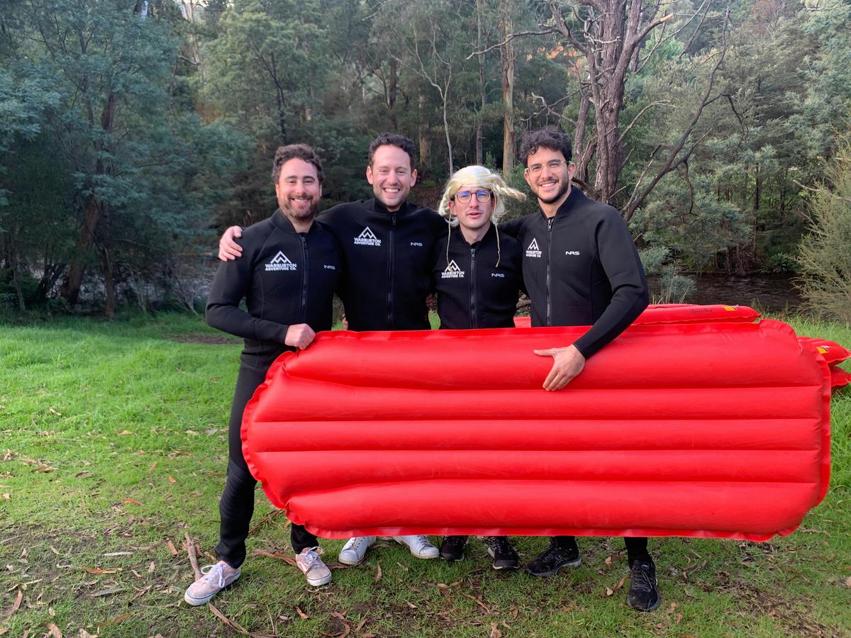 River sledding on the Yarra River in Warburton