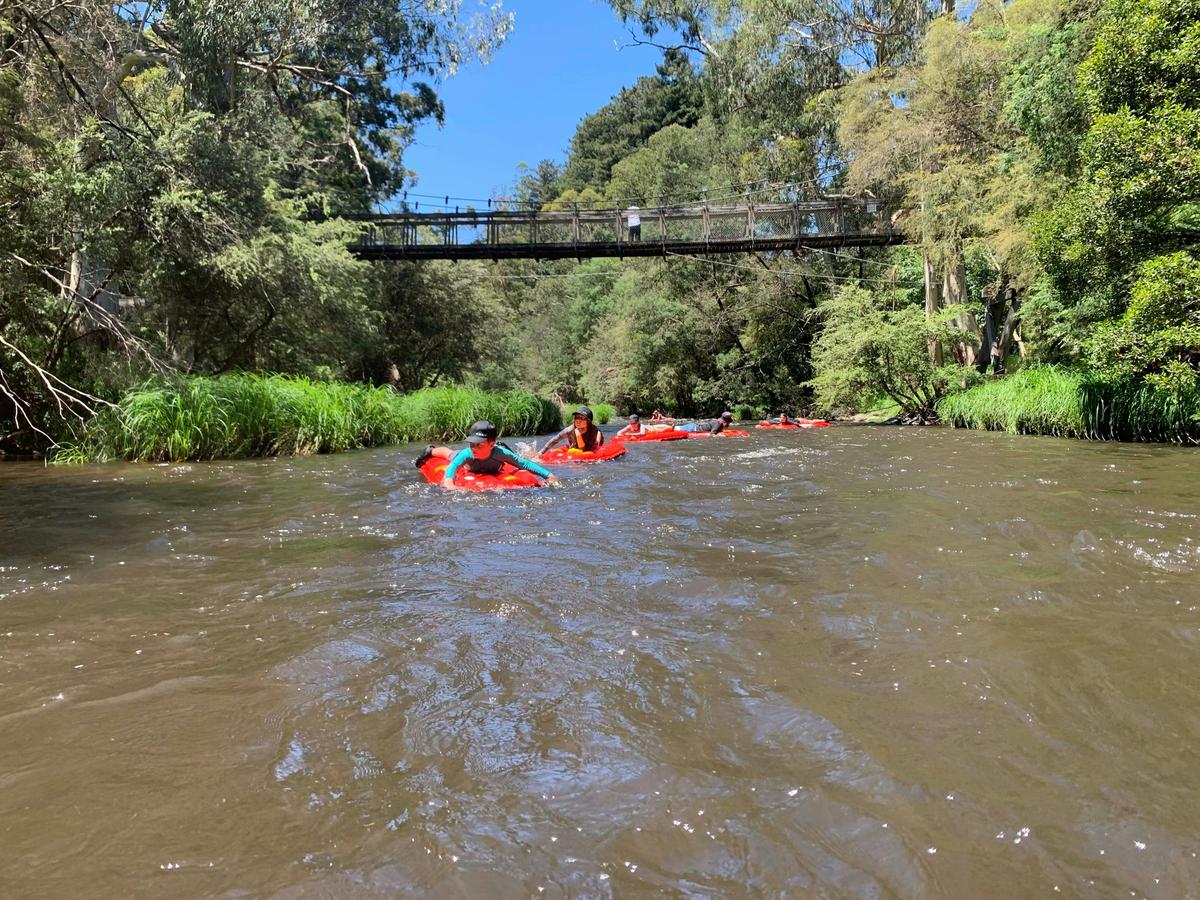 River Sledding on the Yarra River in Warburton