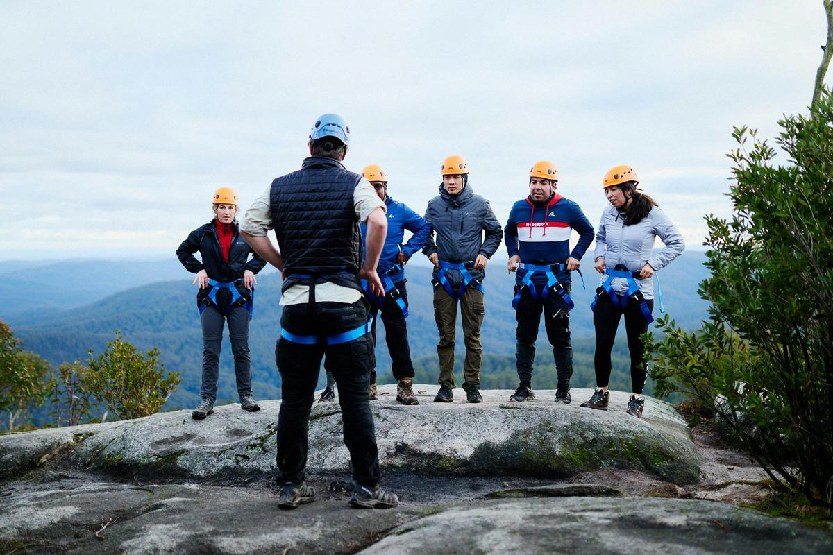 Abseiling at Seven Acre Rock