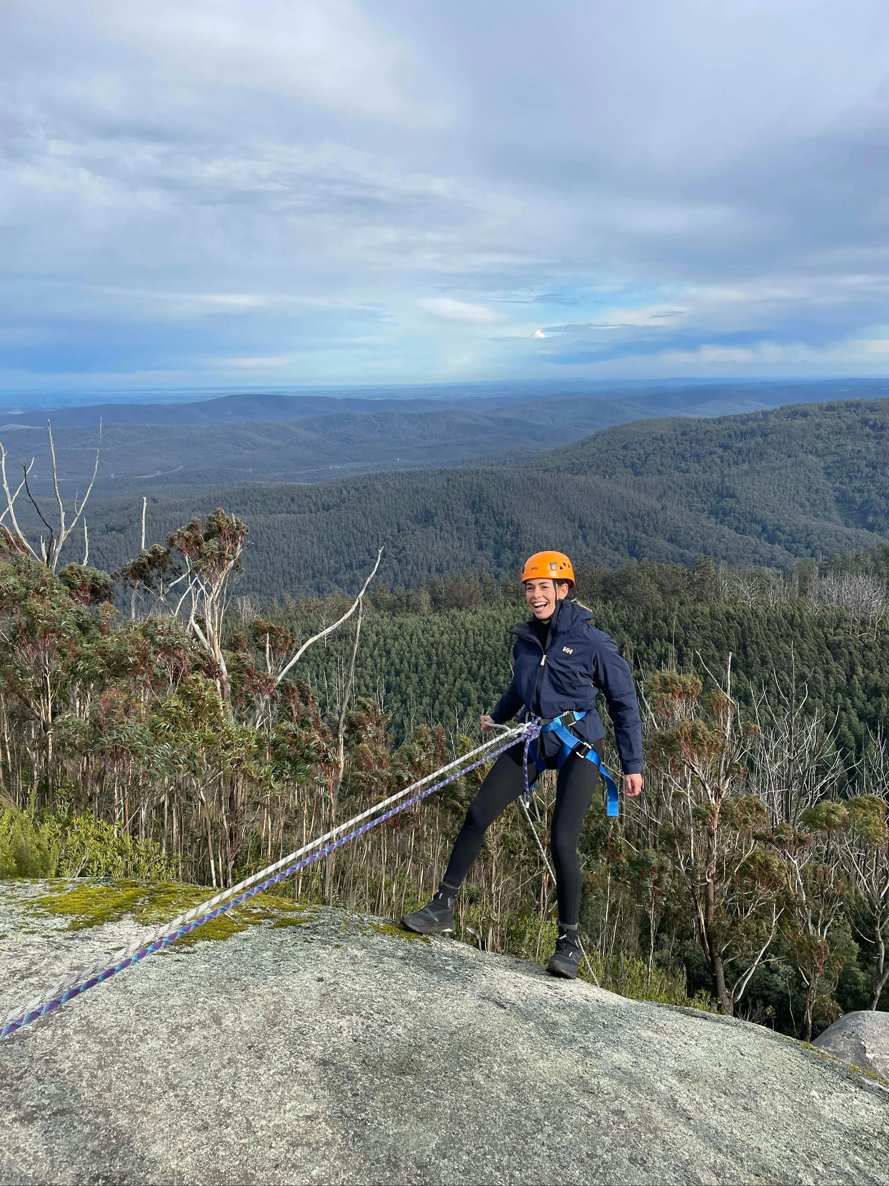 Experience the thrill of abseiling at Seven Acre Rock