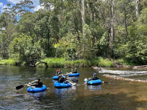River tubing on the Yarra River in Warburton