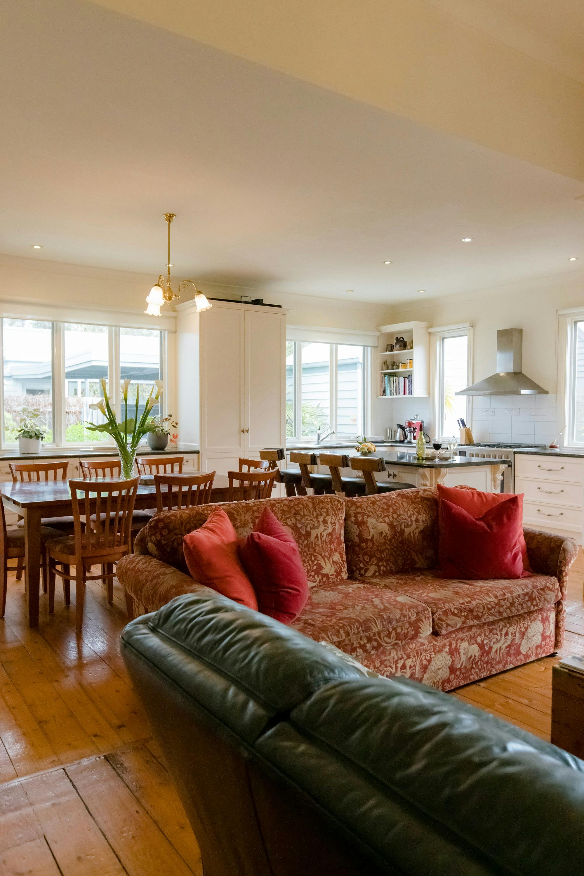 Heritage house open plan living dining area