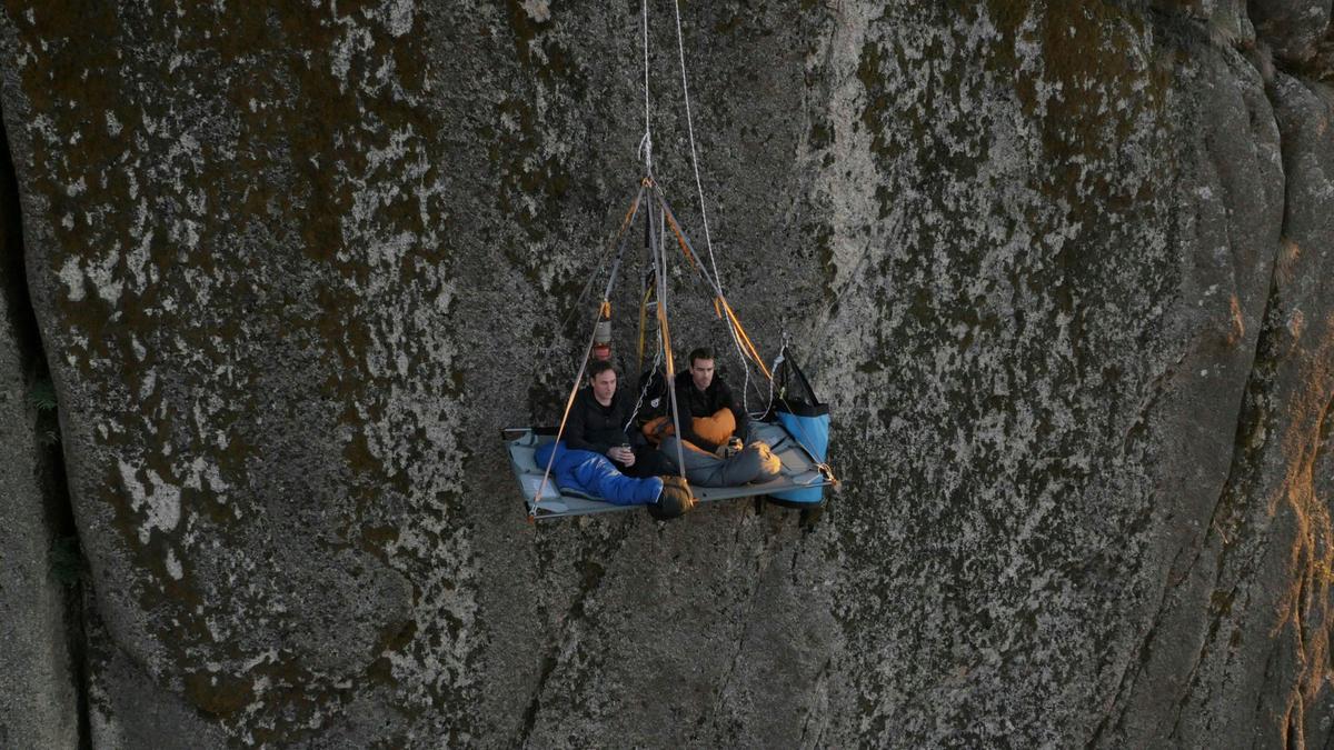 Unleashed-Unlimited Sitting on Portaledge with Brew