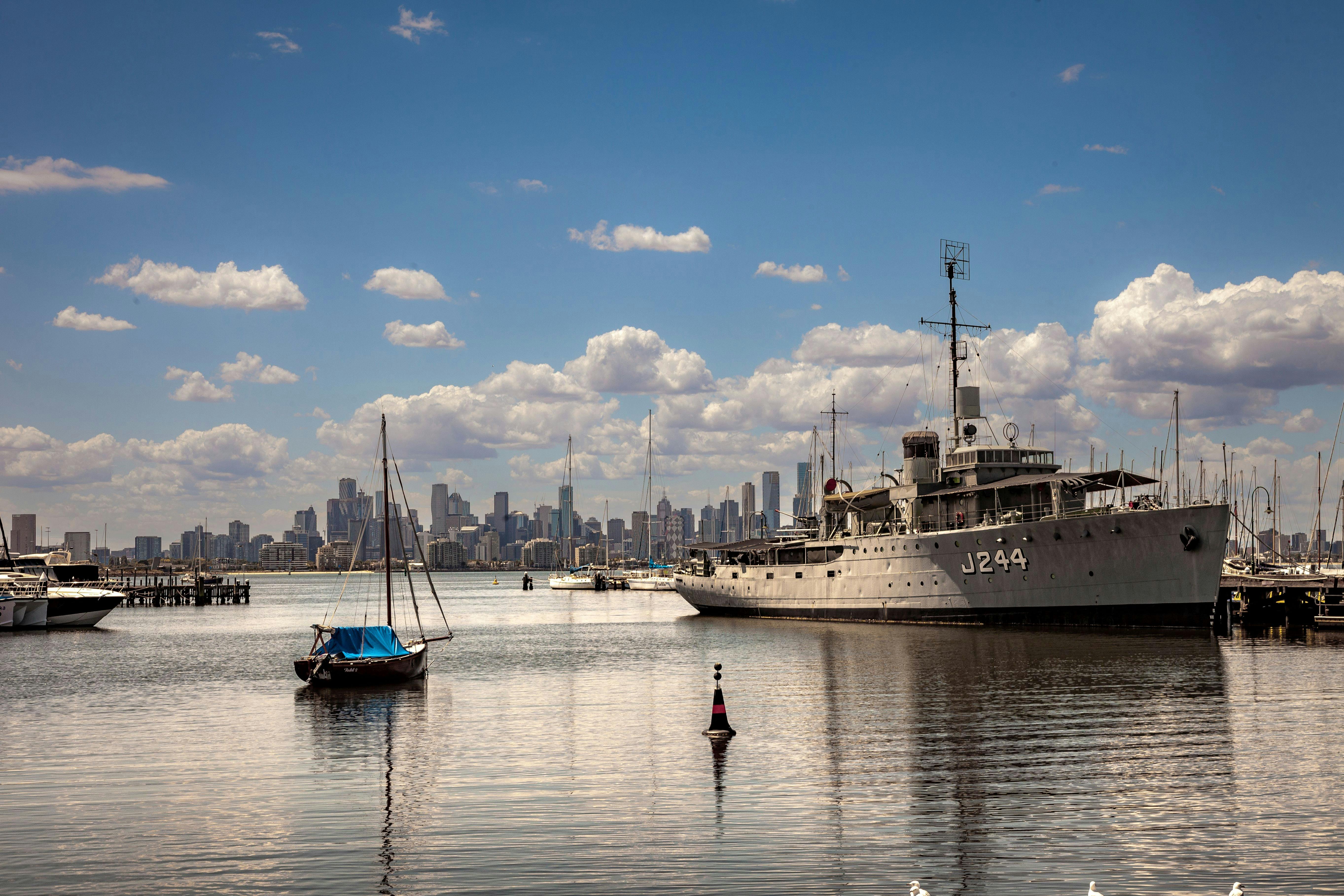 HMAS Castlemaine at Gem Pier, Williamstown